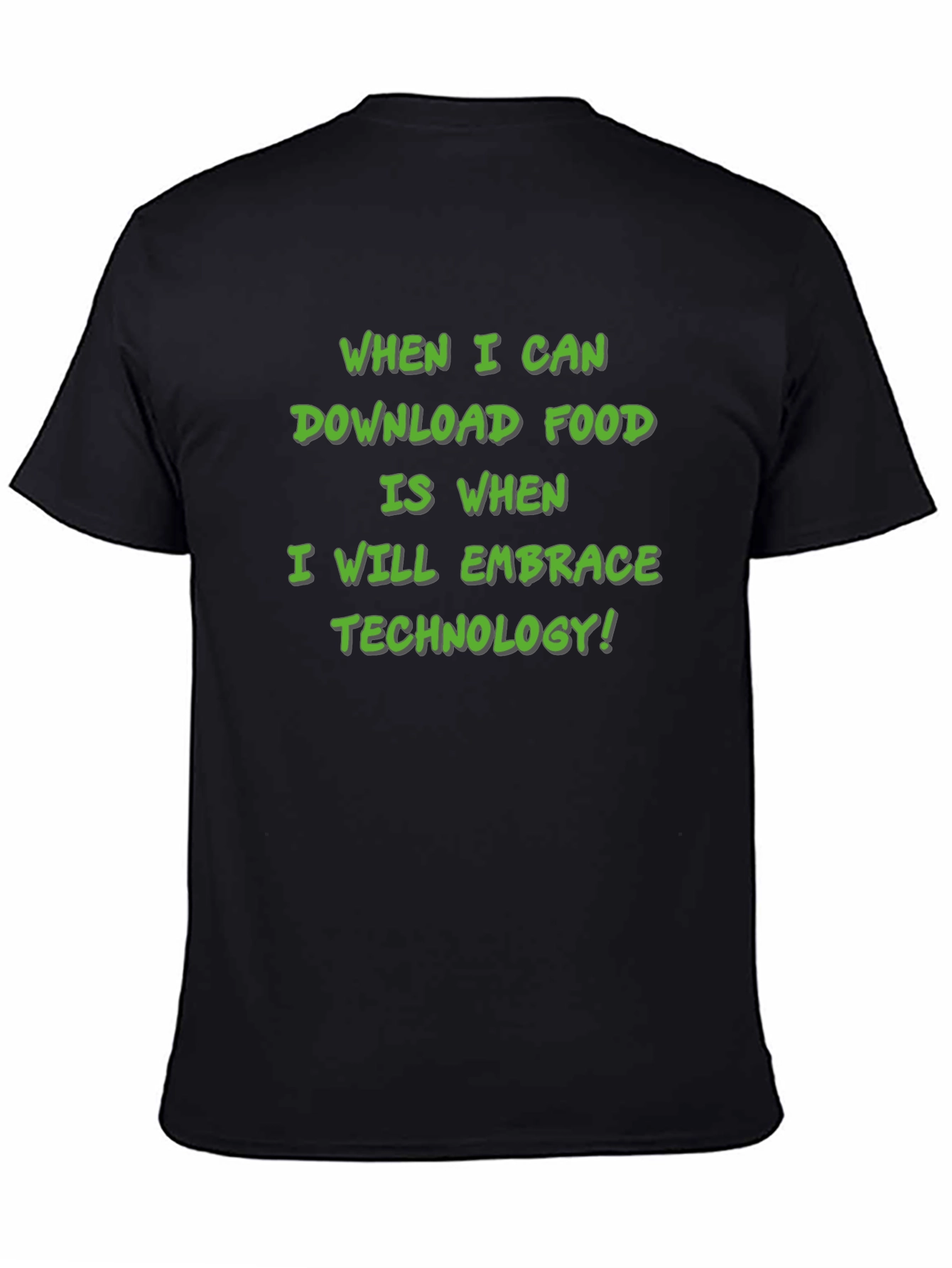 Black Download Food Technology T-Shirt view 4