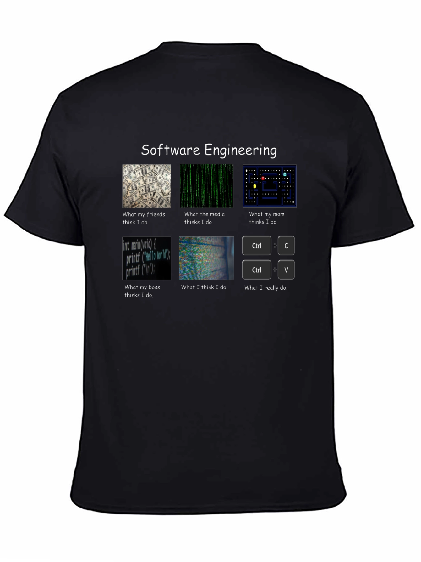 Black Software Engineering T-Shirt - Funny Programmer Gift view 4