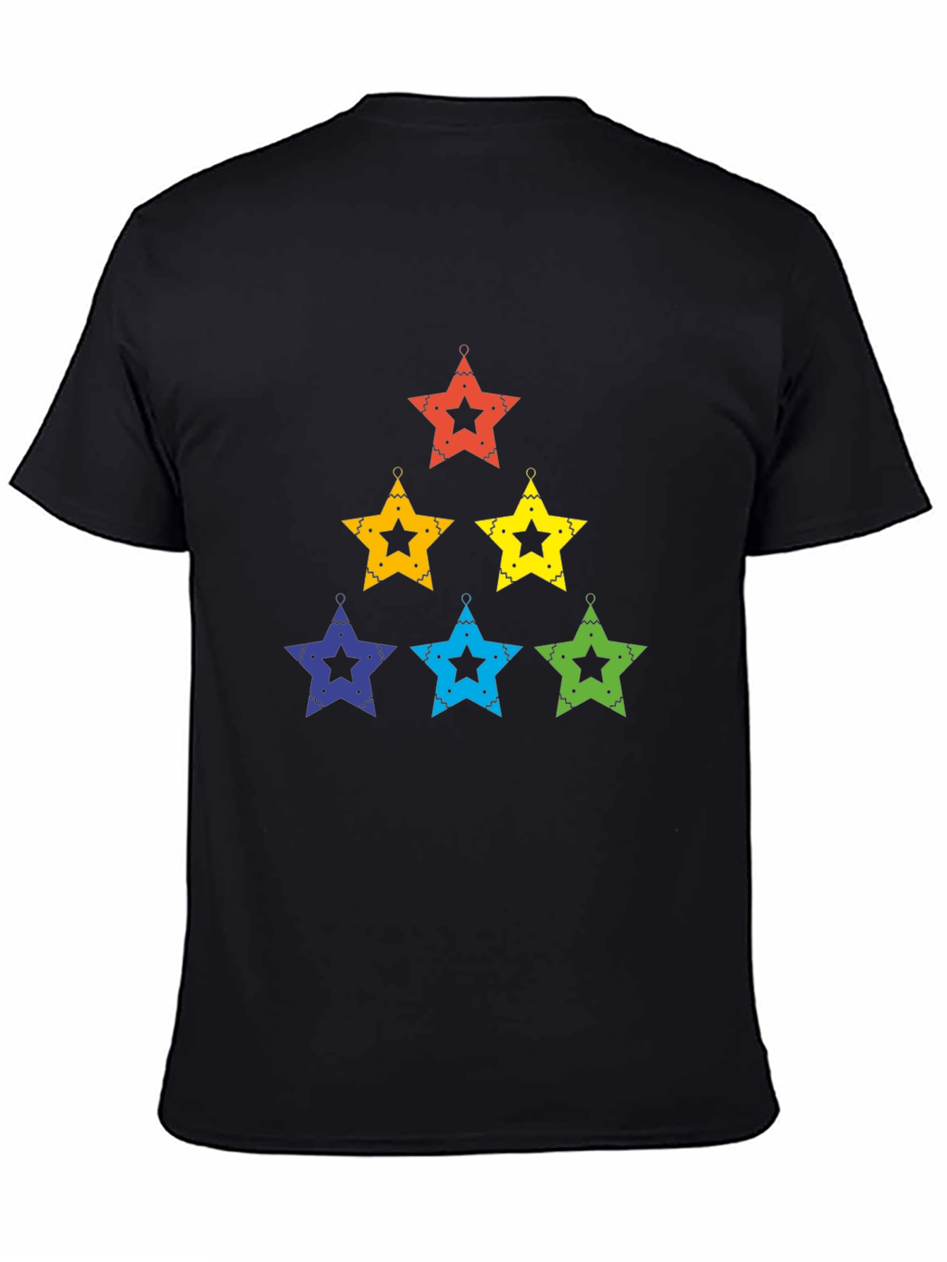 Black Rainbow Star T-Shirt view 4