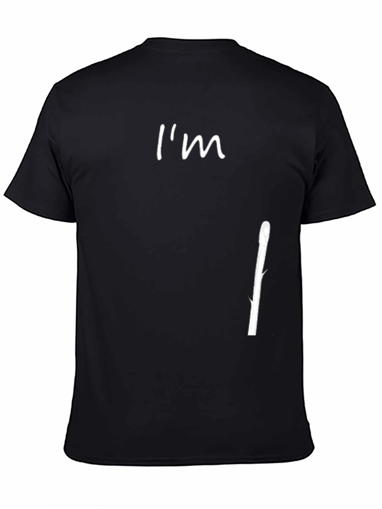 Black I'm Asparagus Funny T-Shirt view 4