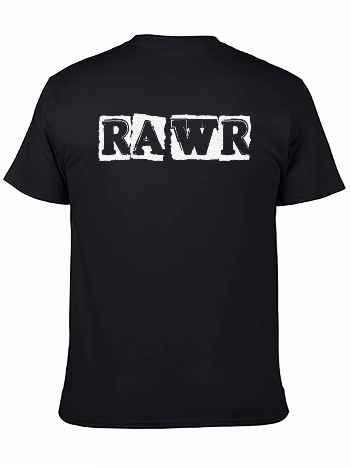 Black RAWR Graphic Tee - Funny Dinosaur Lover Shirt view 4