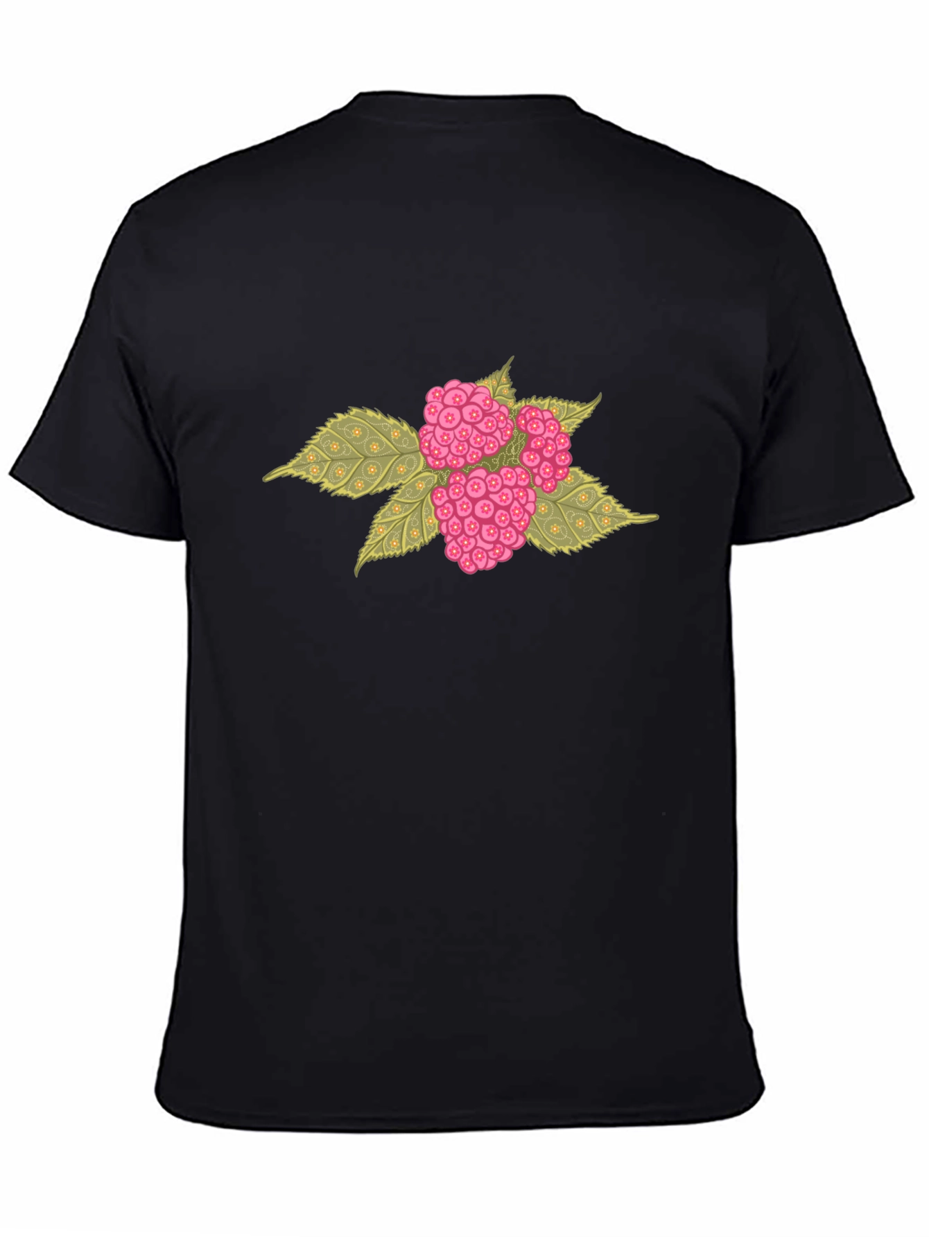 Black Raspberry Graphic Black T-Shirt view 4