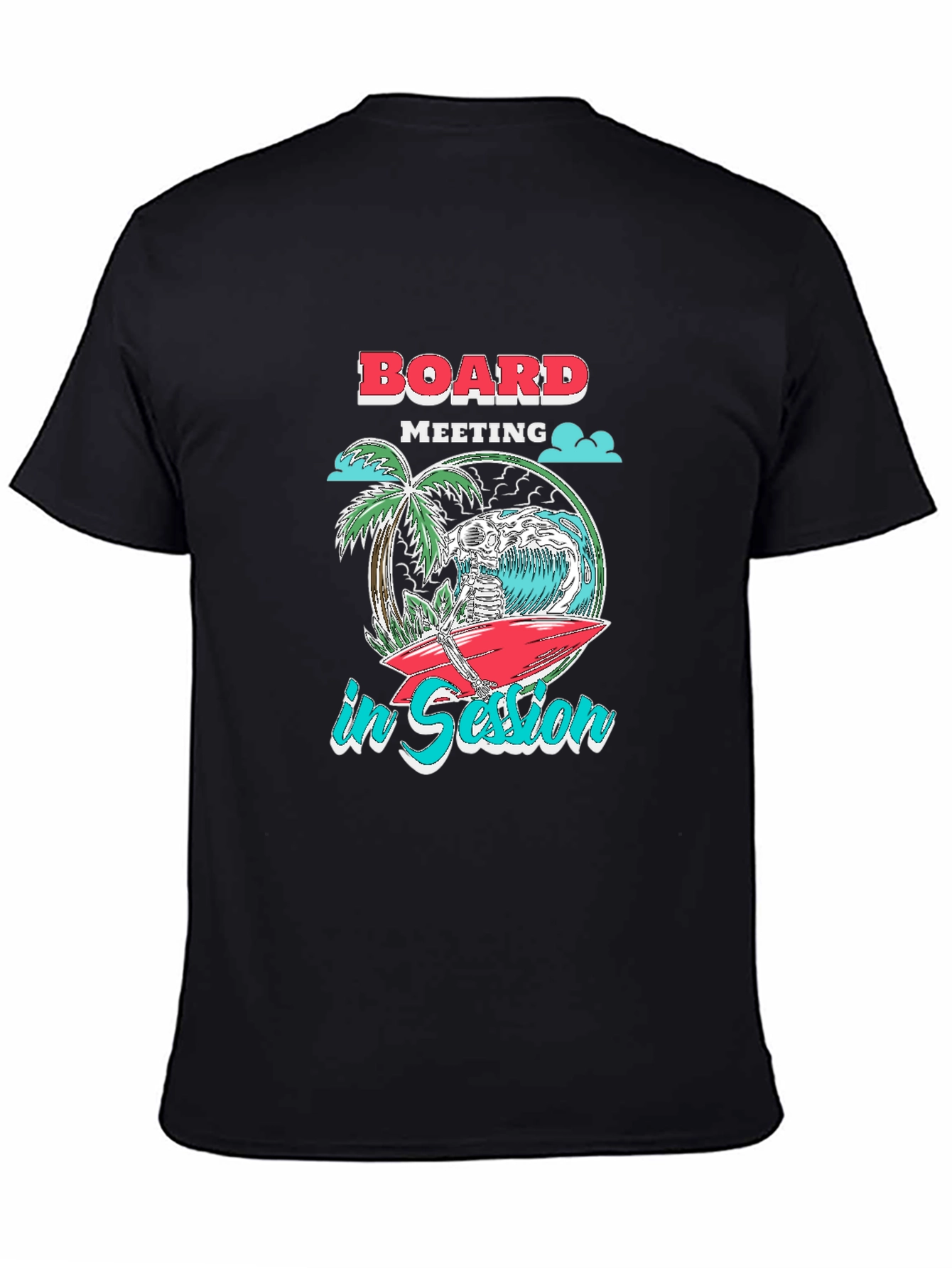 Black Board Meeting in Session Graphic T-Shirt view 4