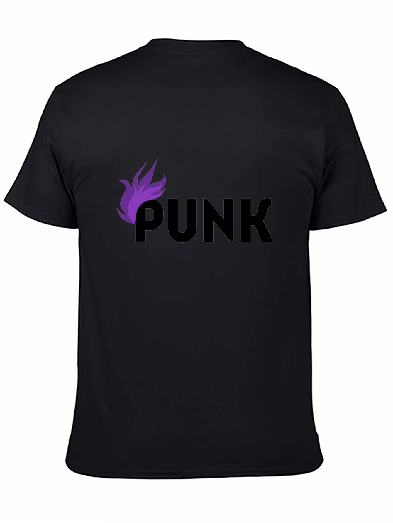 Black Punk Graphic Tee - Black Cotton T-Shirt view 4