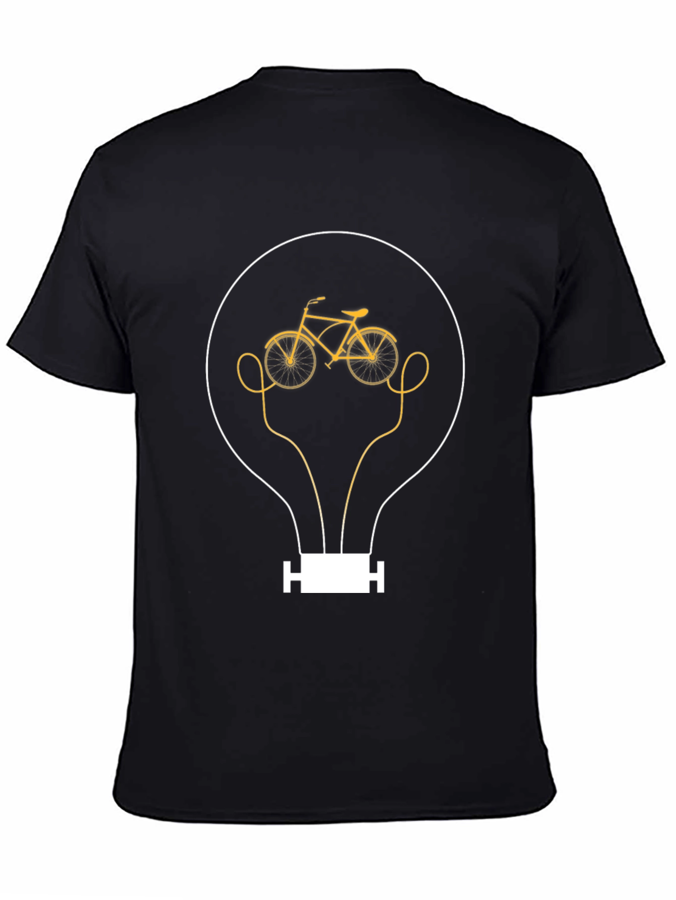 Black Bike Bulb Graphic Tee - Mens Black T-Shirt view 4