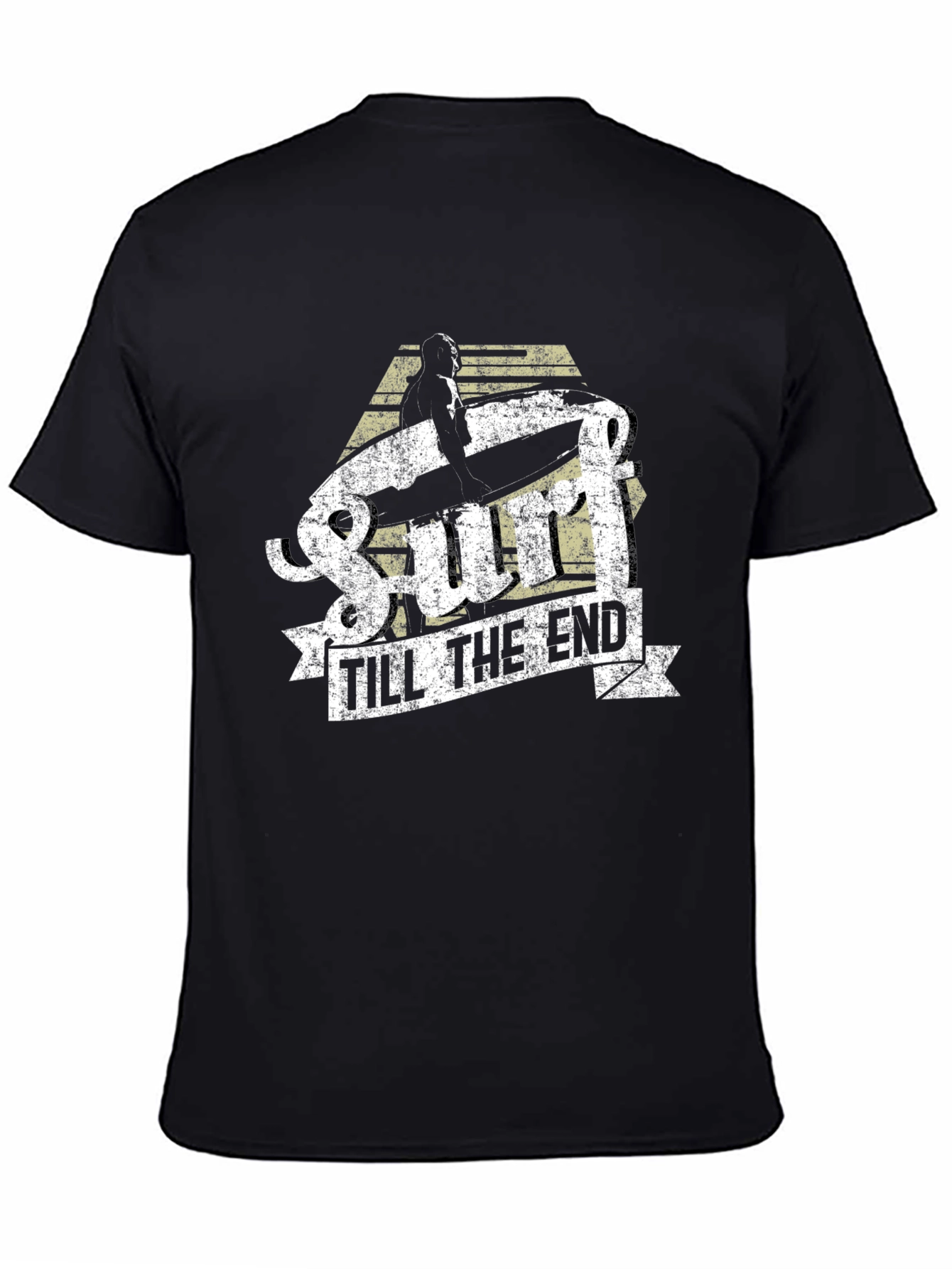 Black Surf Till The End Graphic Tee view 4