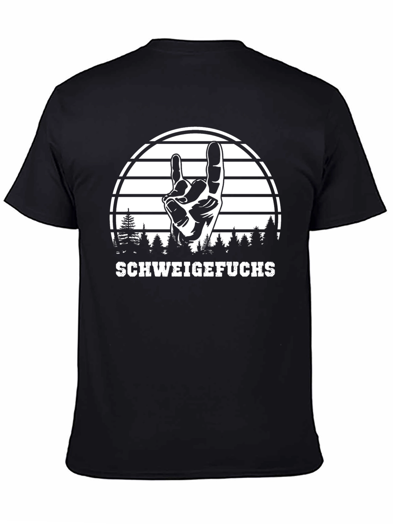 Black SchweigeFuchs Graphic Tee - Rock On! view 4