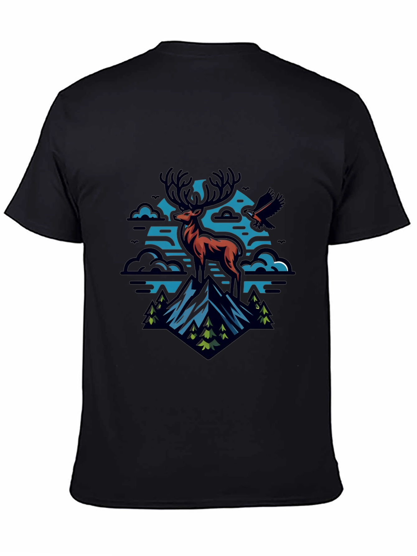 Black Mountain Deer Graphic Tee view 4