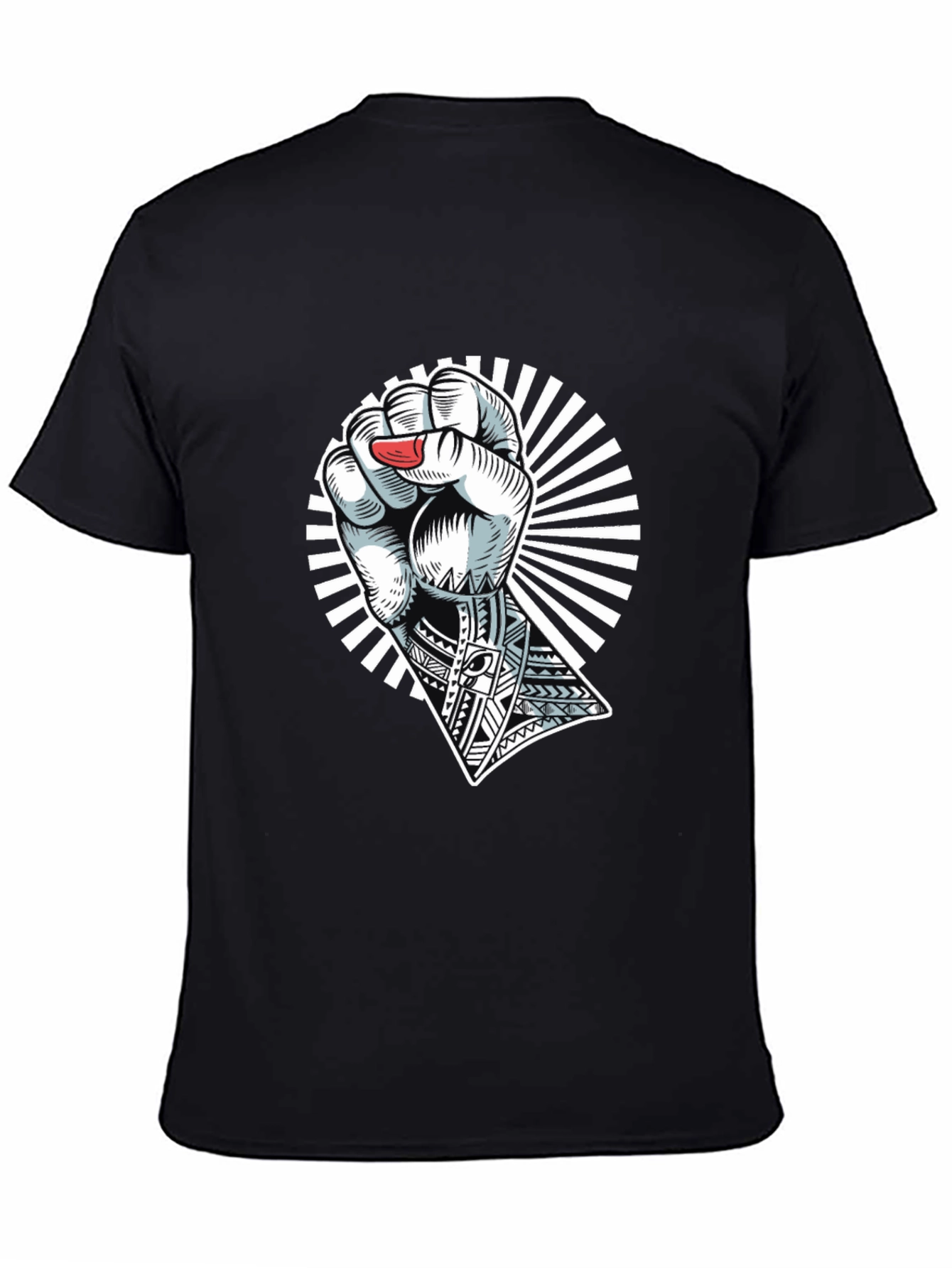 Black Empowered Fist Graphic Tee - Black view 4