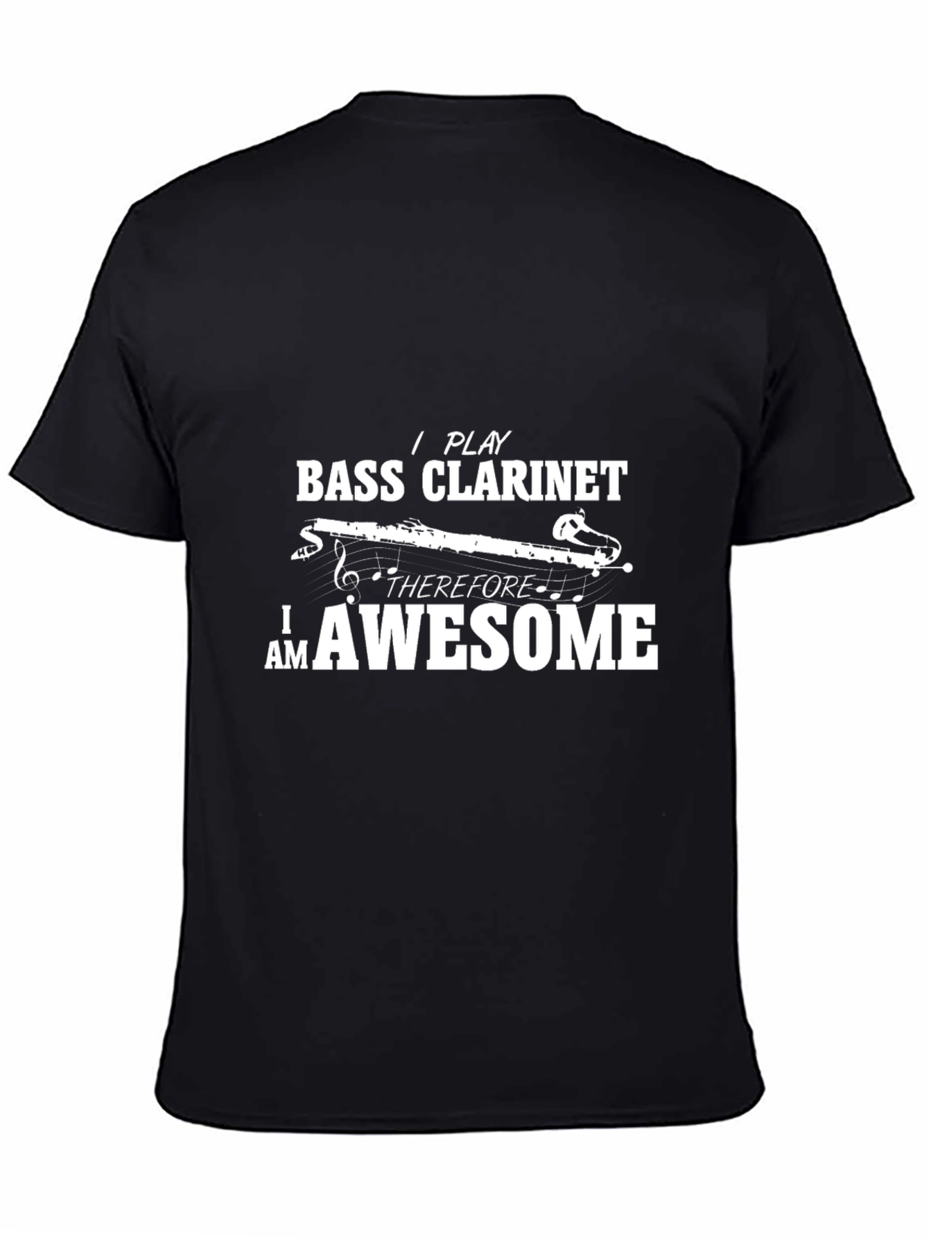 Black Bass Clarinet Player T-Shirt - I Am Awesome view 4