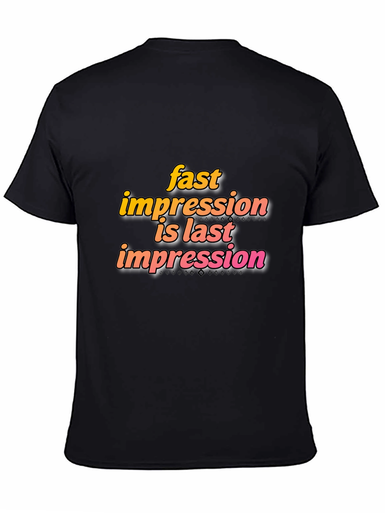 Black Fast Impression Tee - Stylish Black Cotton Blend T-Shirt view 4