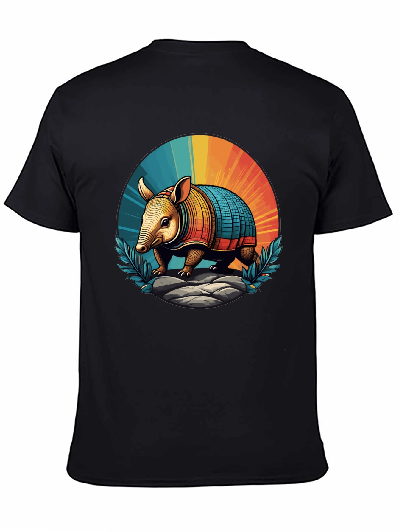 Black Armadillo Graphic Tee - Retro Style Comfort view 4
