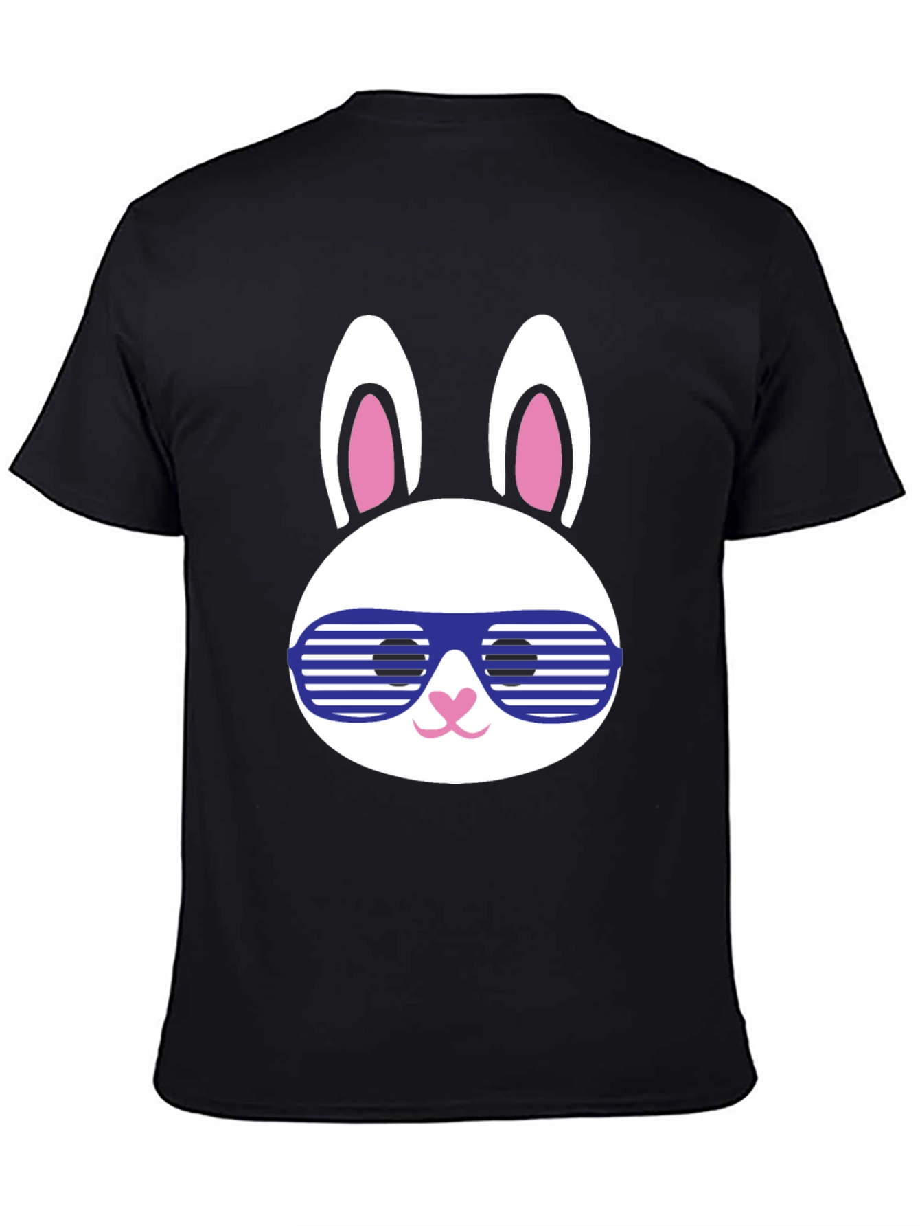 Black Cool Bunny Graphic Tee view 4