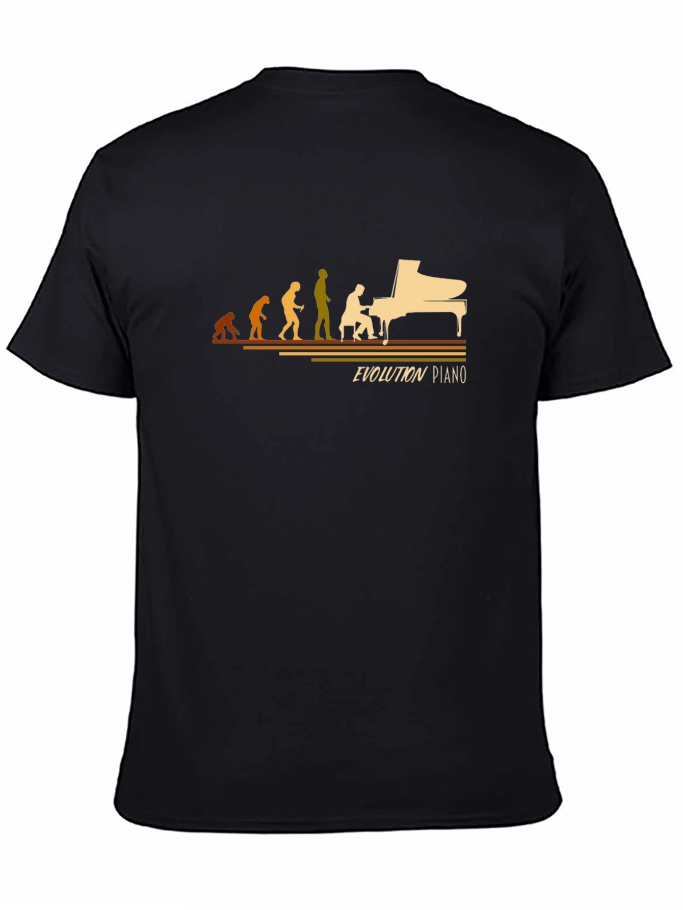 Black Evolution of Piano Black T-Shirt view 4