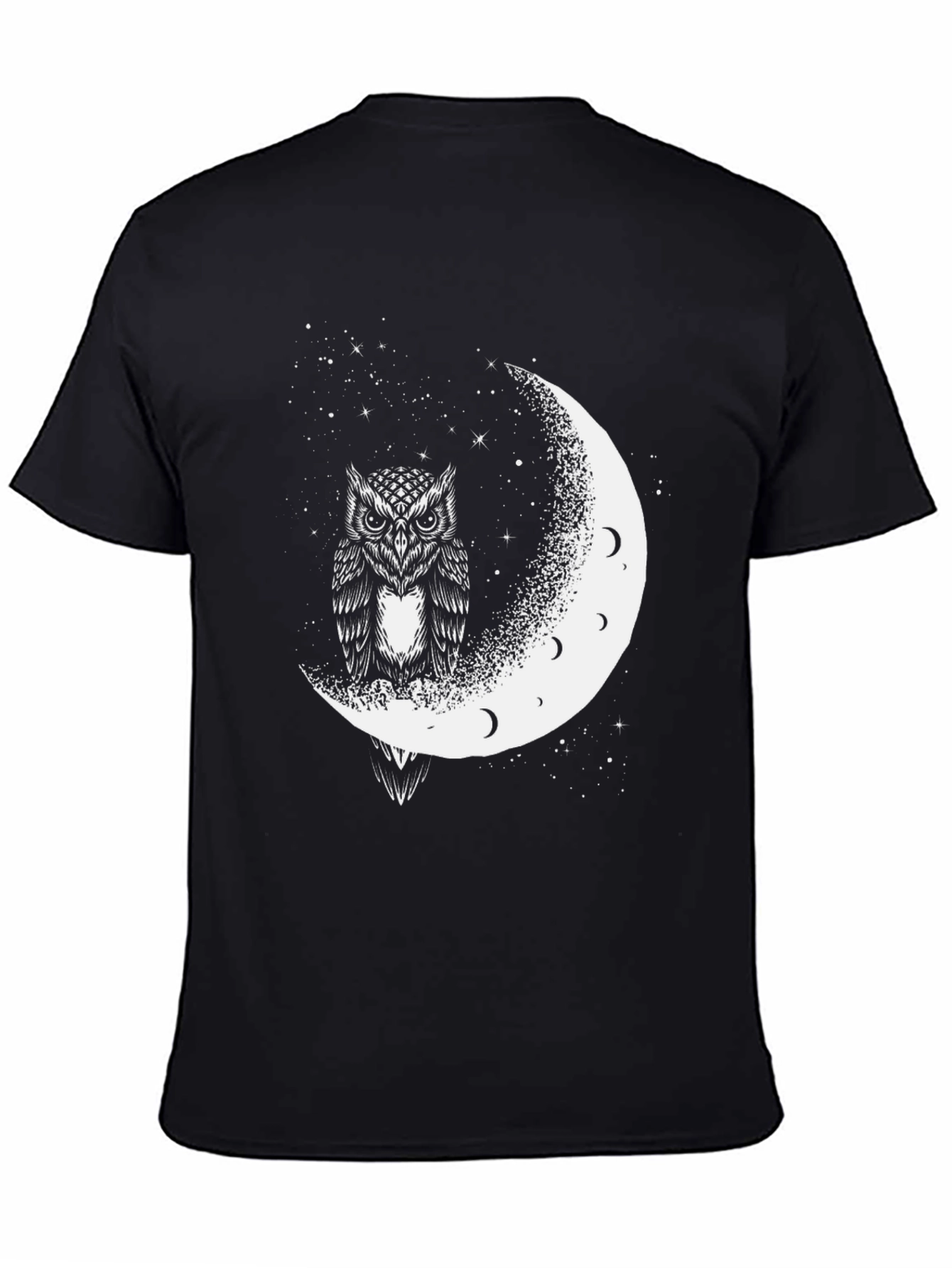 Black Owl Moon Black T-Shirt view 4