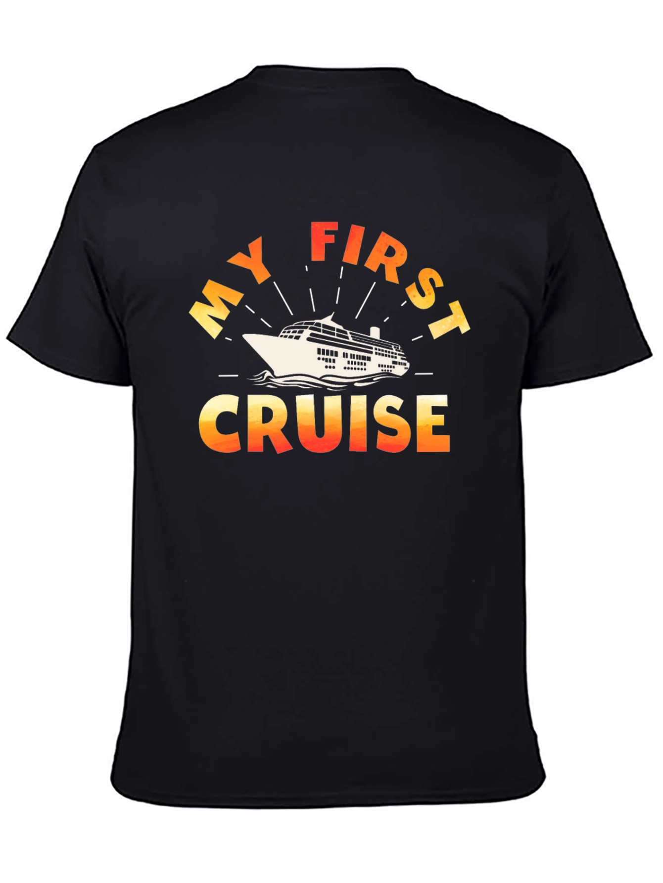 Black My First Cruise Graphic T-Shirt - Vacation Souvenir view 4