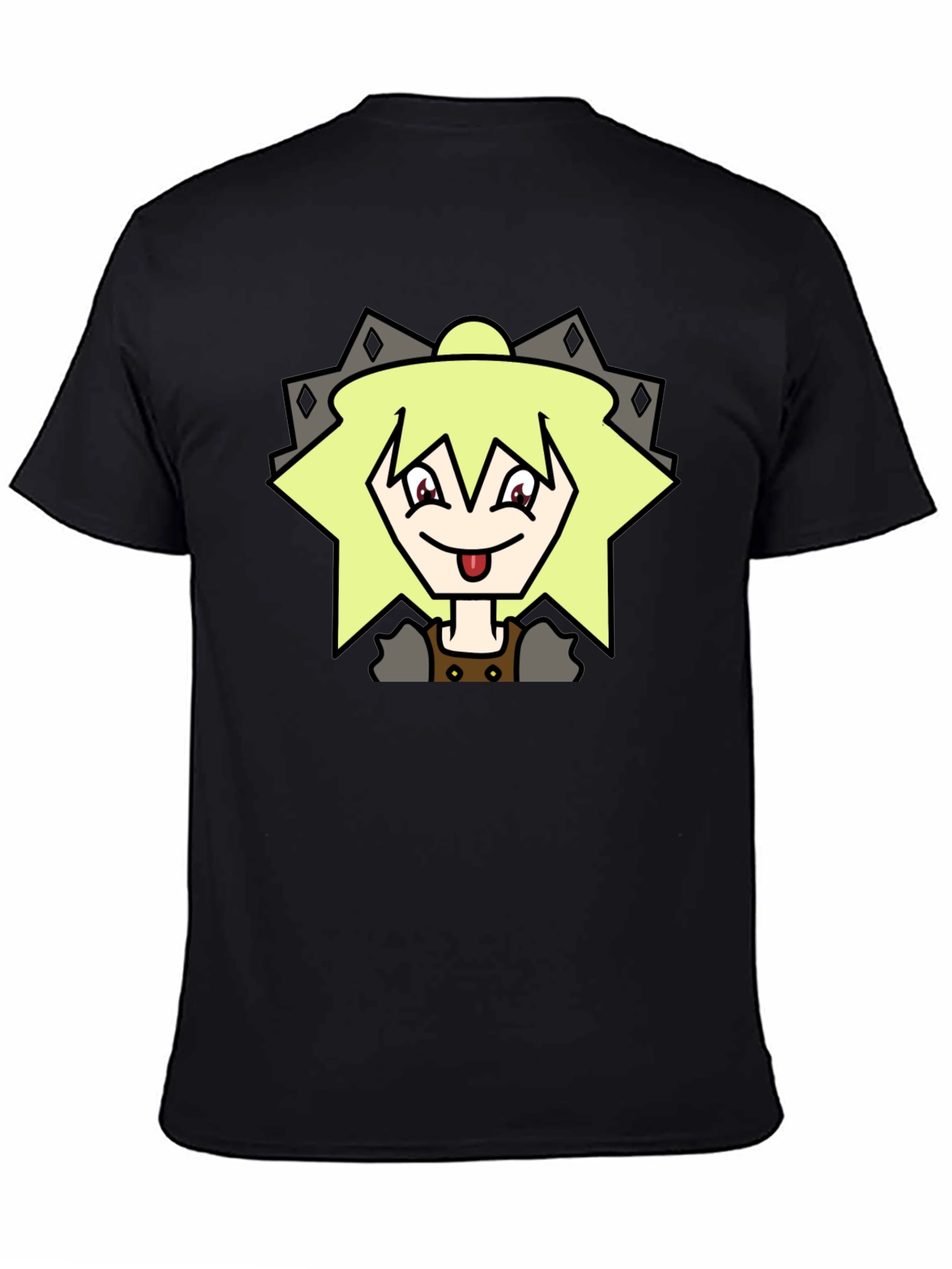 Black Anime Character Graphic Tee - Black T-Shirt view 4