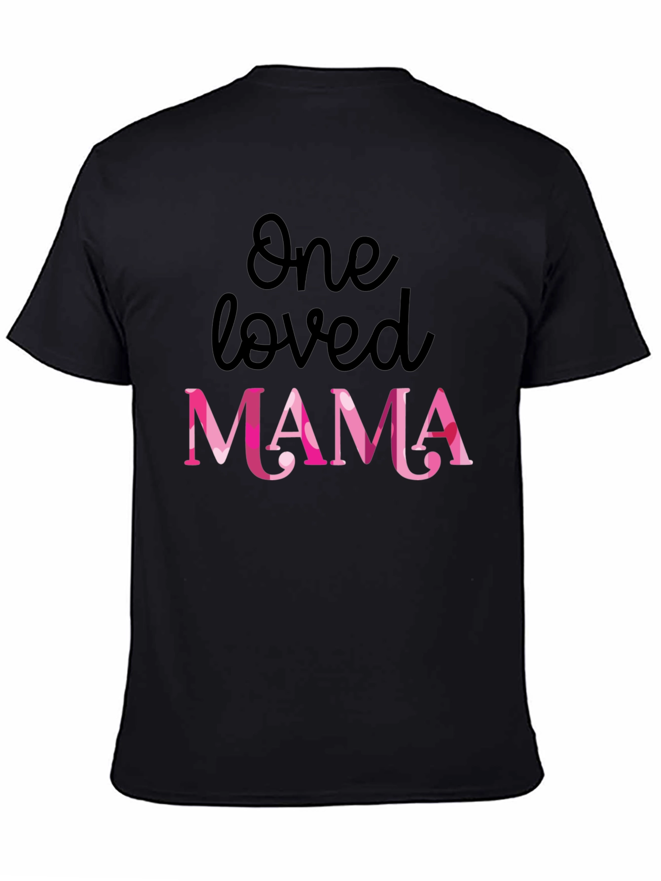Black One Loved Mama Graphic Tee - Cute Mother's Day Gift view 4
