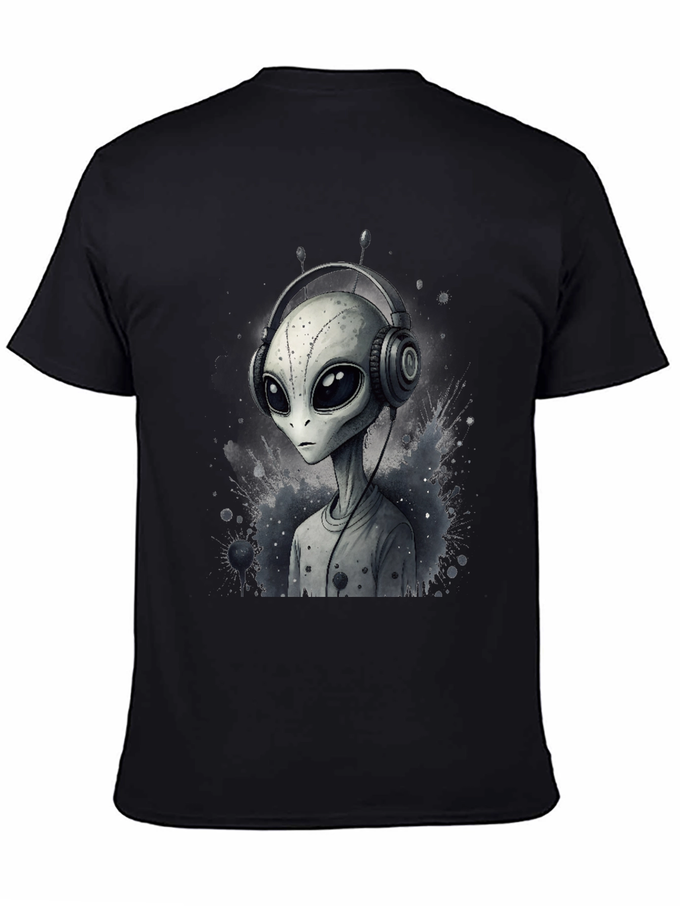 Black Alien DJ Graphic Tee - Black view 4