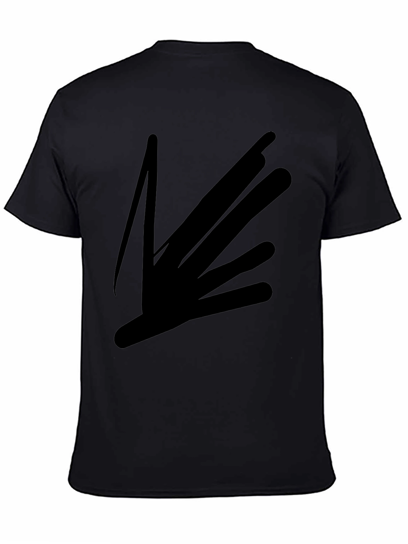 Black Abstract Graphic Black T-Shirt - Modern Casual Wear view 4