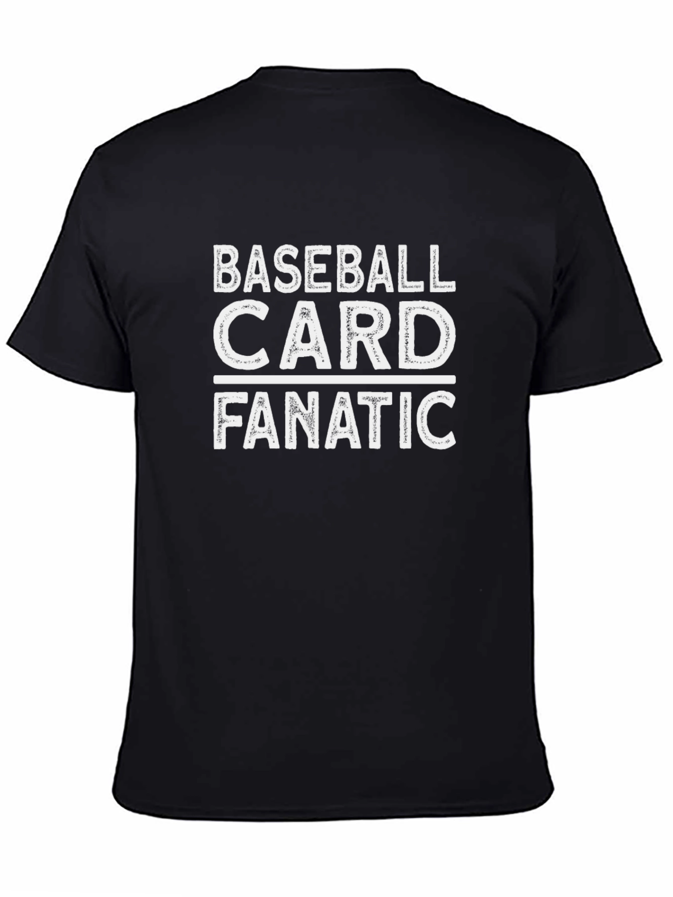 Black Baseball Card Fanatic Black T-Shirt view 4