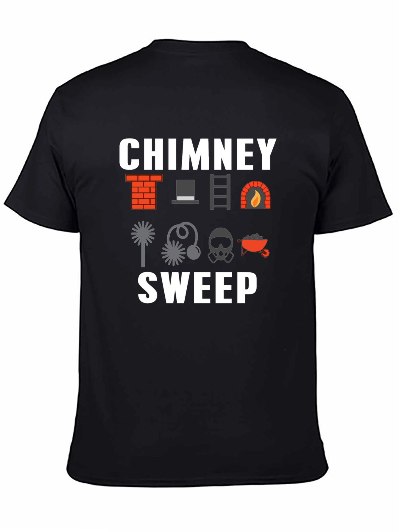 Black Chimney Sweep Graphic T-Shirt view 4