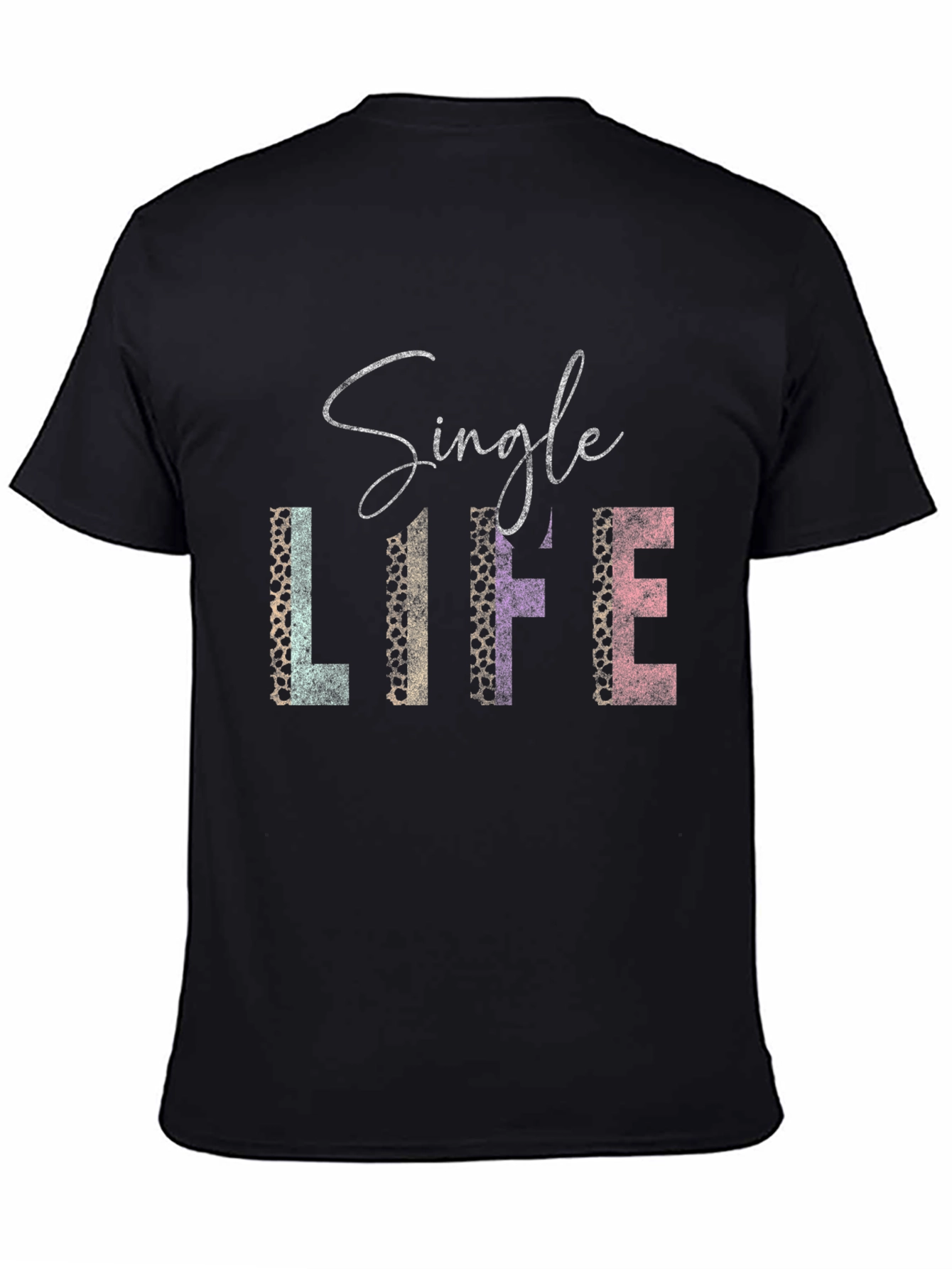Black Single Life Graphic Tee view 4