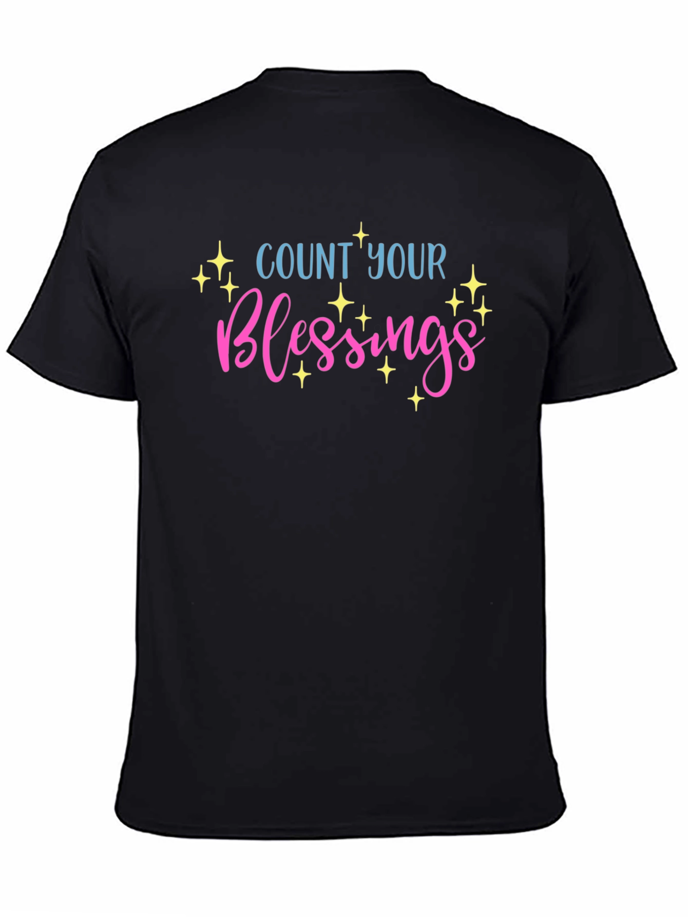 Black Count Your Blessings Graphic T-Shirt - Black view 4