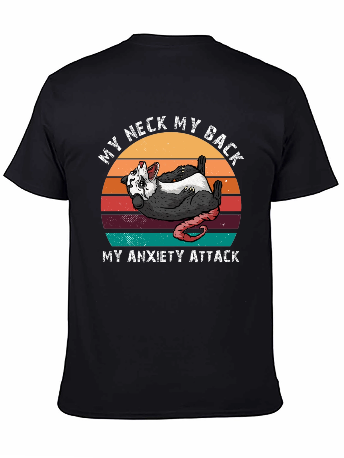 Black My Neck My Back My Anxiety Attack Graphic Tee view 4