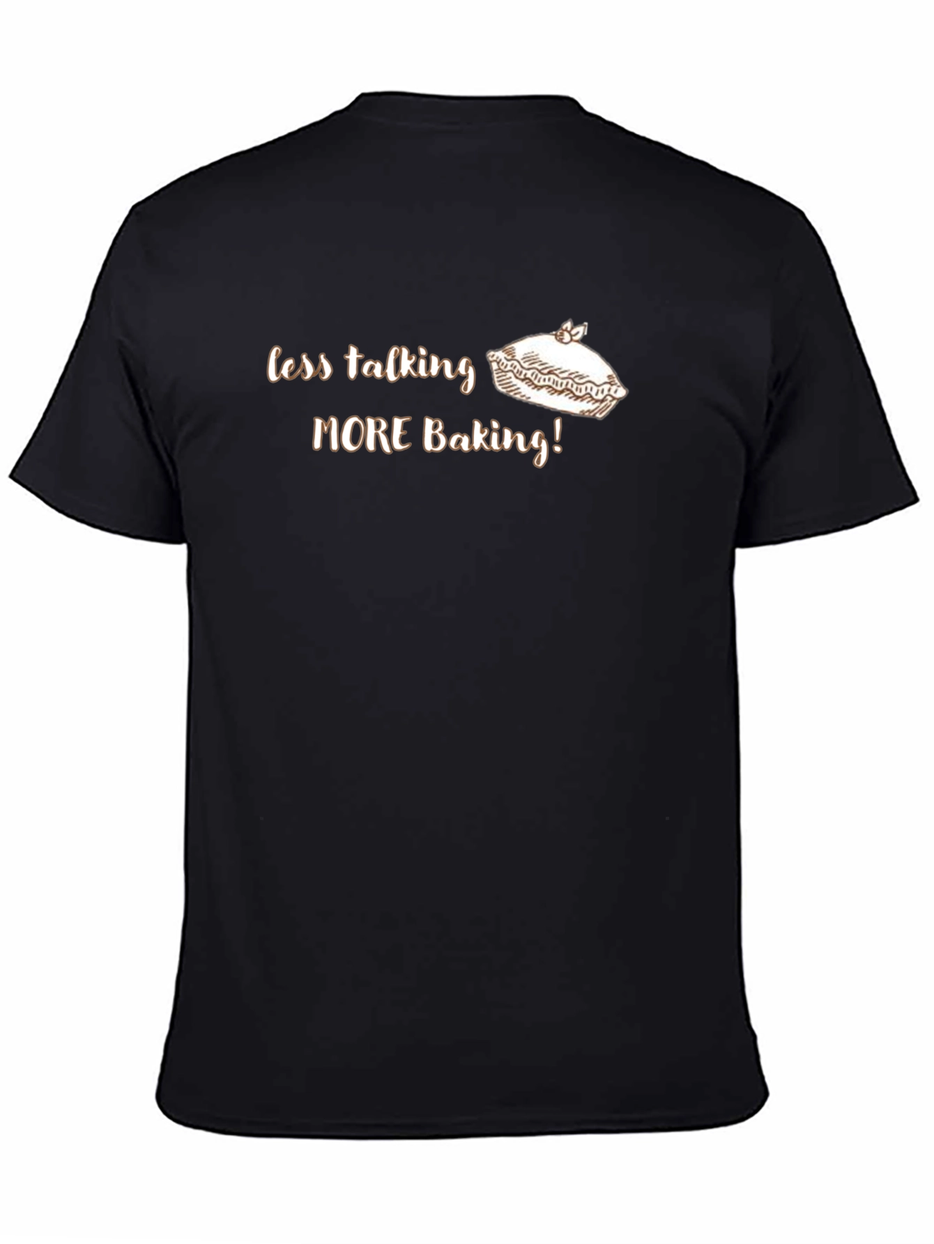 Black Less Talking More Baking Graphic Tee view 4