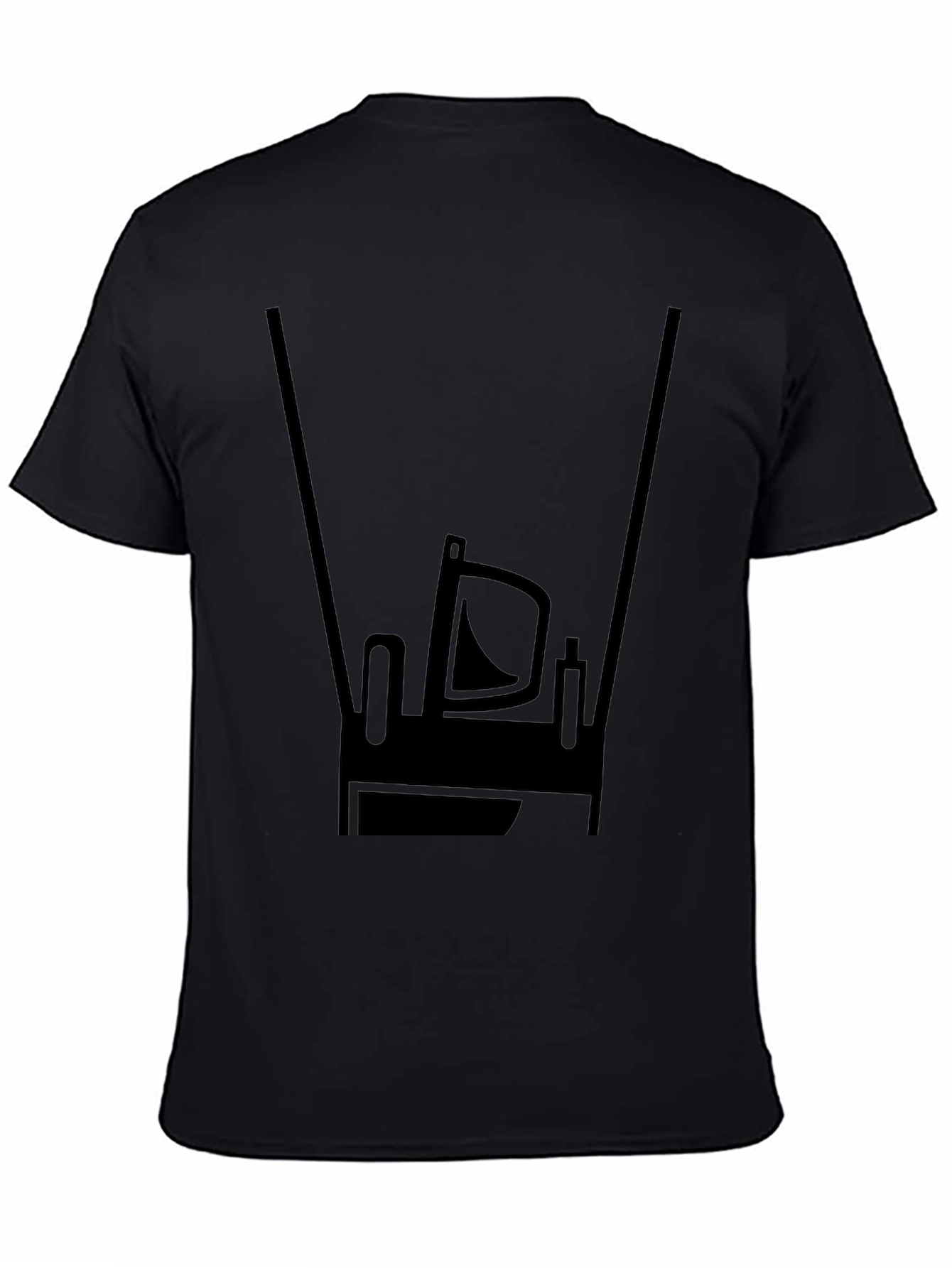 Black Black Tractor Graphic Tee - Modern & Bold Style view 4