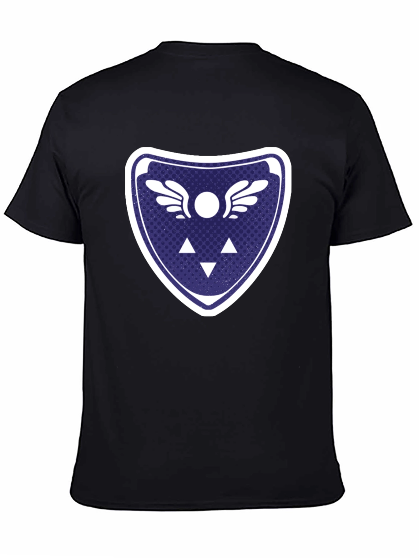 Black Mystic Shield Graphic Tee - Gamer Inspired Design view 4