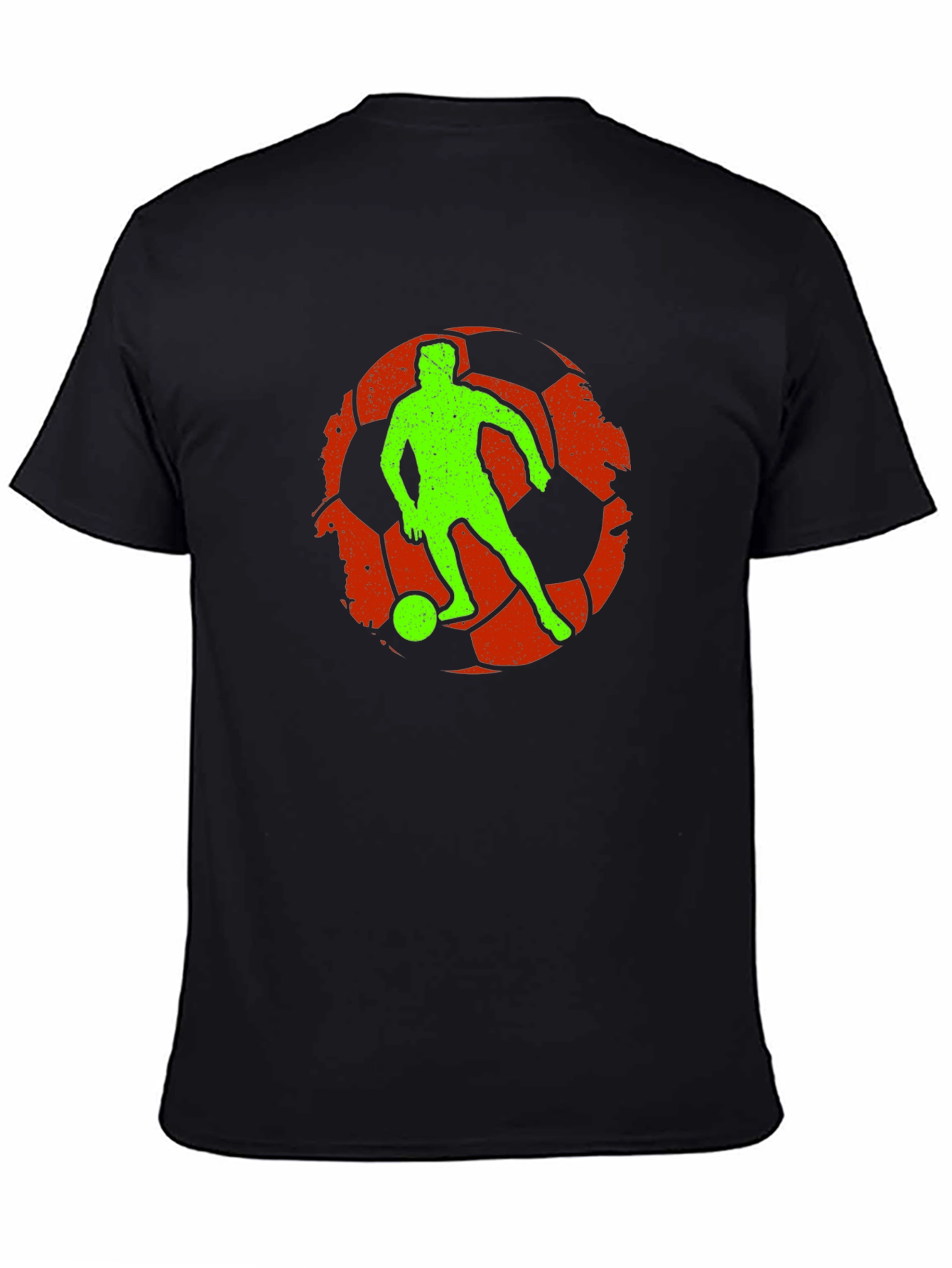 Black Soccer Player Graphic Tee view 4