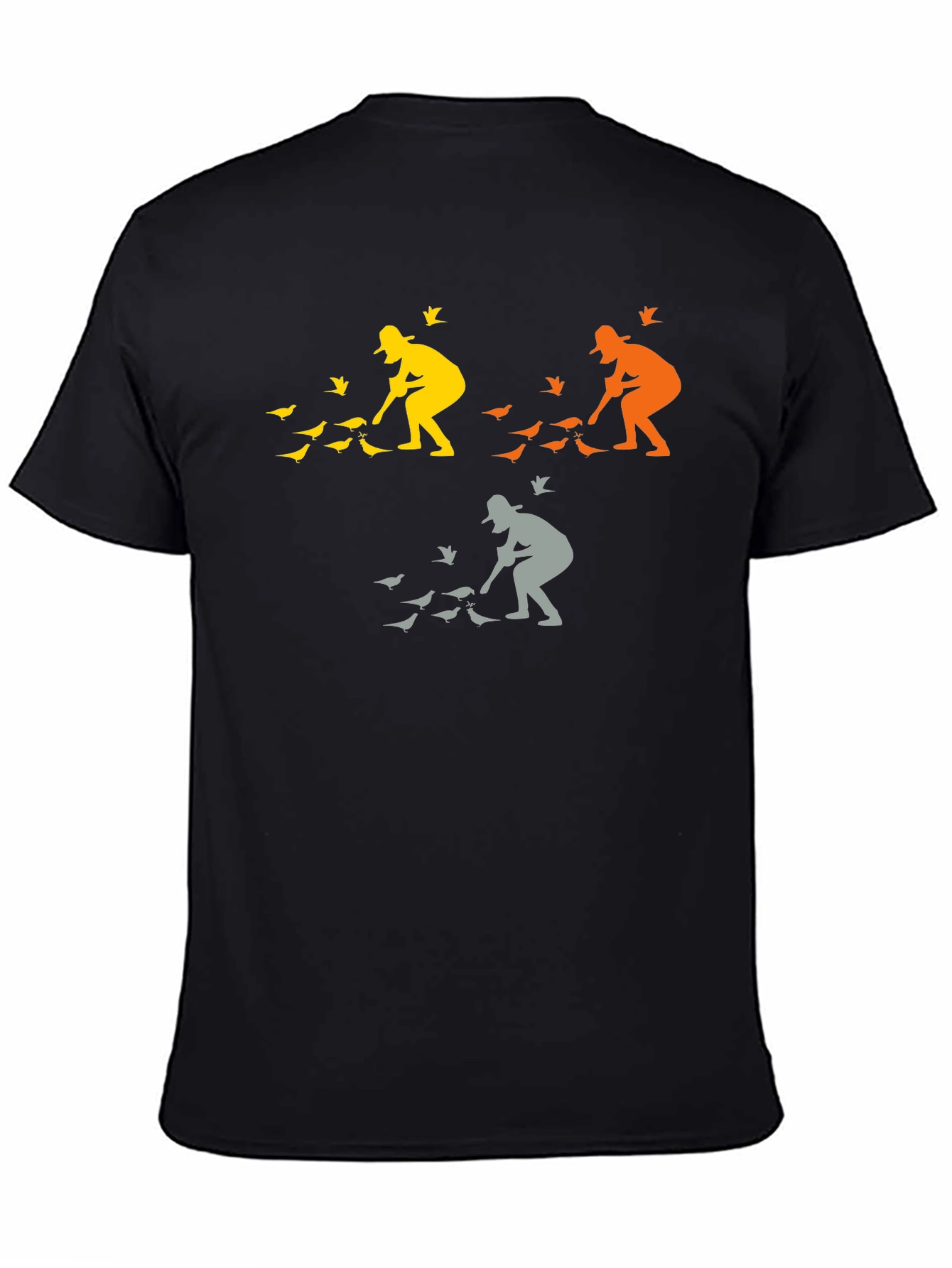Black Bird Feeder Graphic T-Shirt view 4