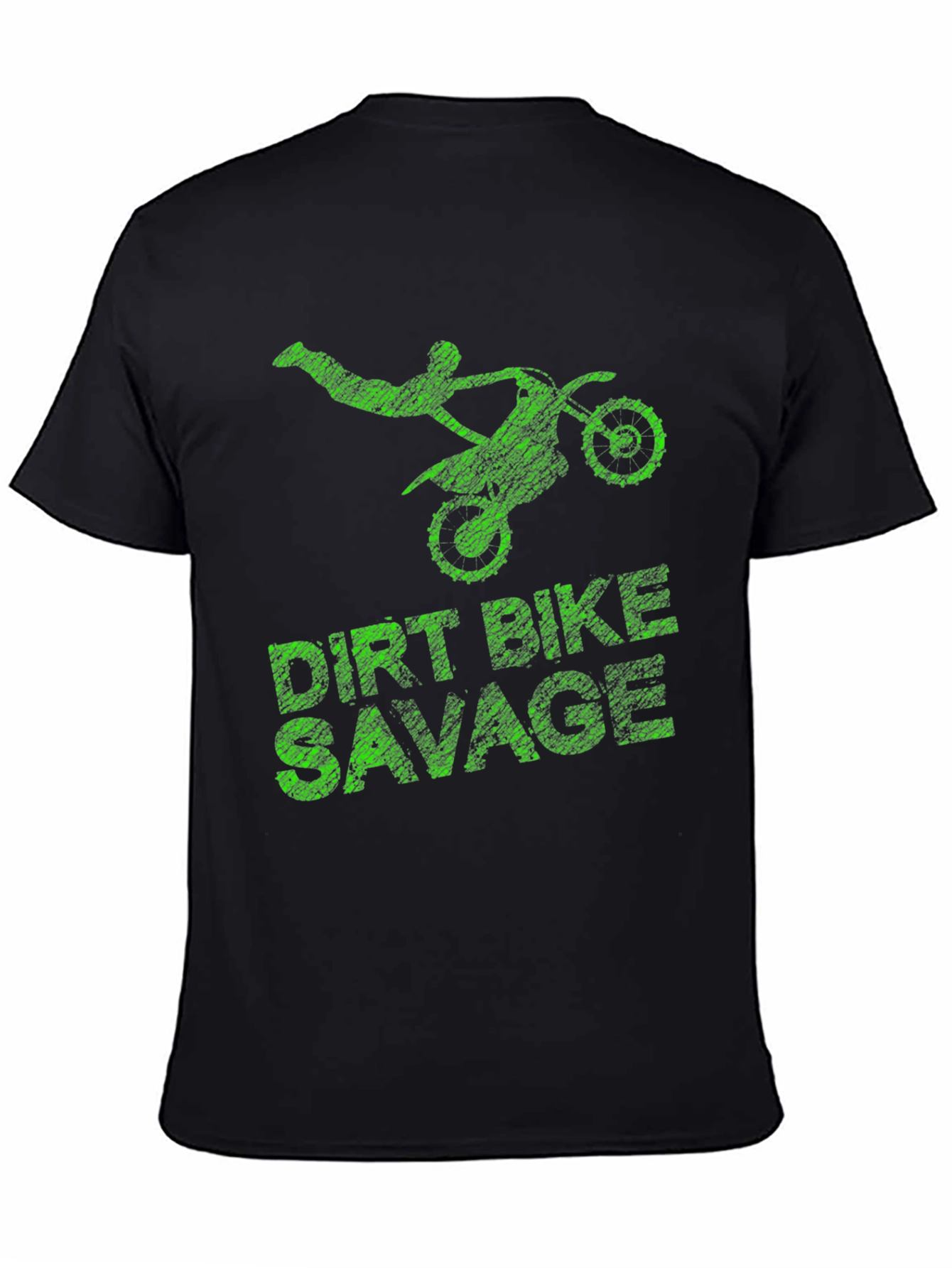 Black Dirt Bike Savage Graphic T-Shirt view 4