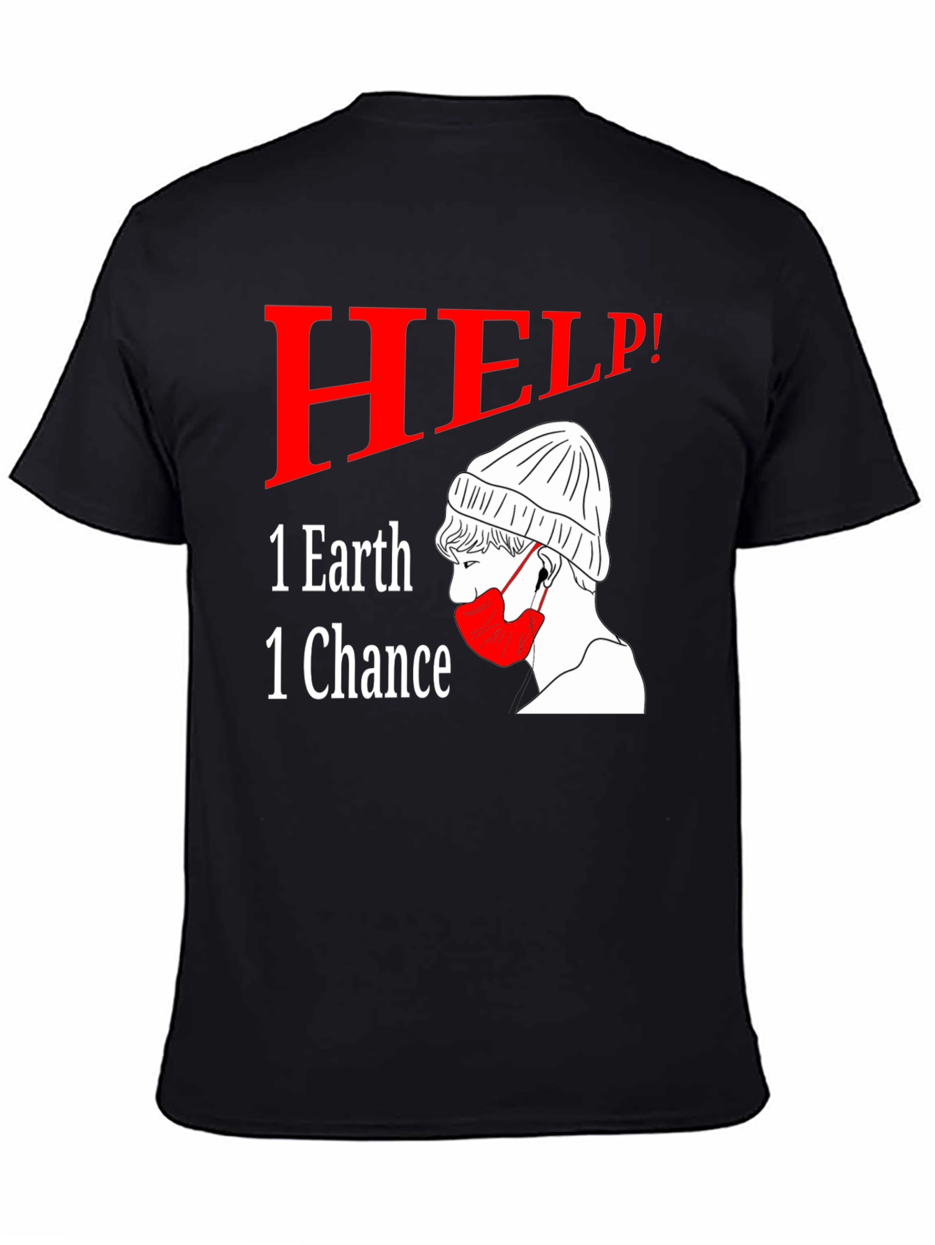 Black One Earth One Chance Graphic Tee view 4