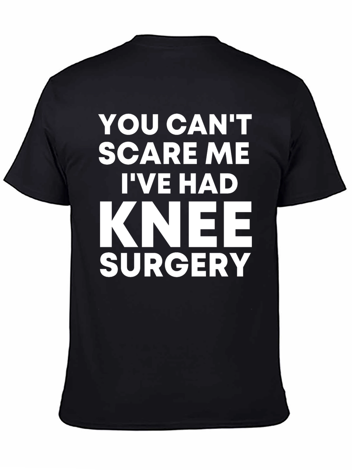 Black Knee Surgery T-Shirt Funny Recovery Get Well Gift view 4