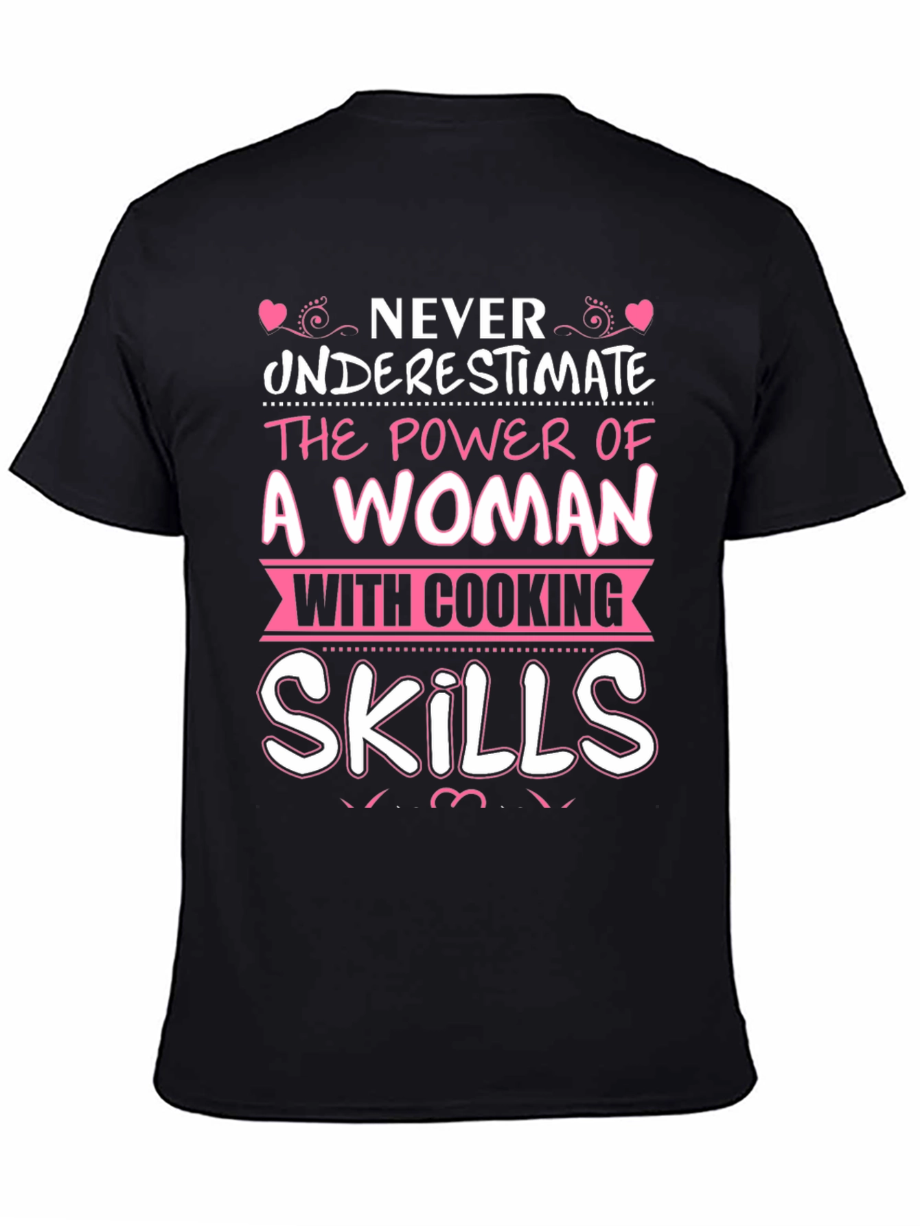 Black Never Underestimate Woman Cooking Skills T-Shirt view 4