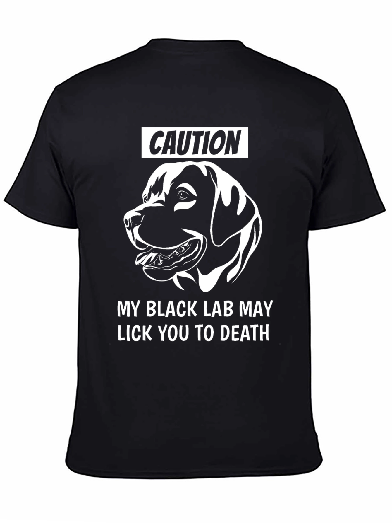 Black Caution Black Lab Tee - Lick You to Death! view 4