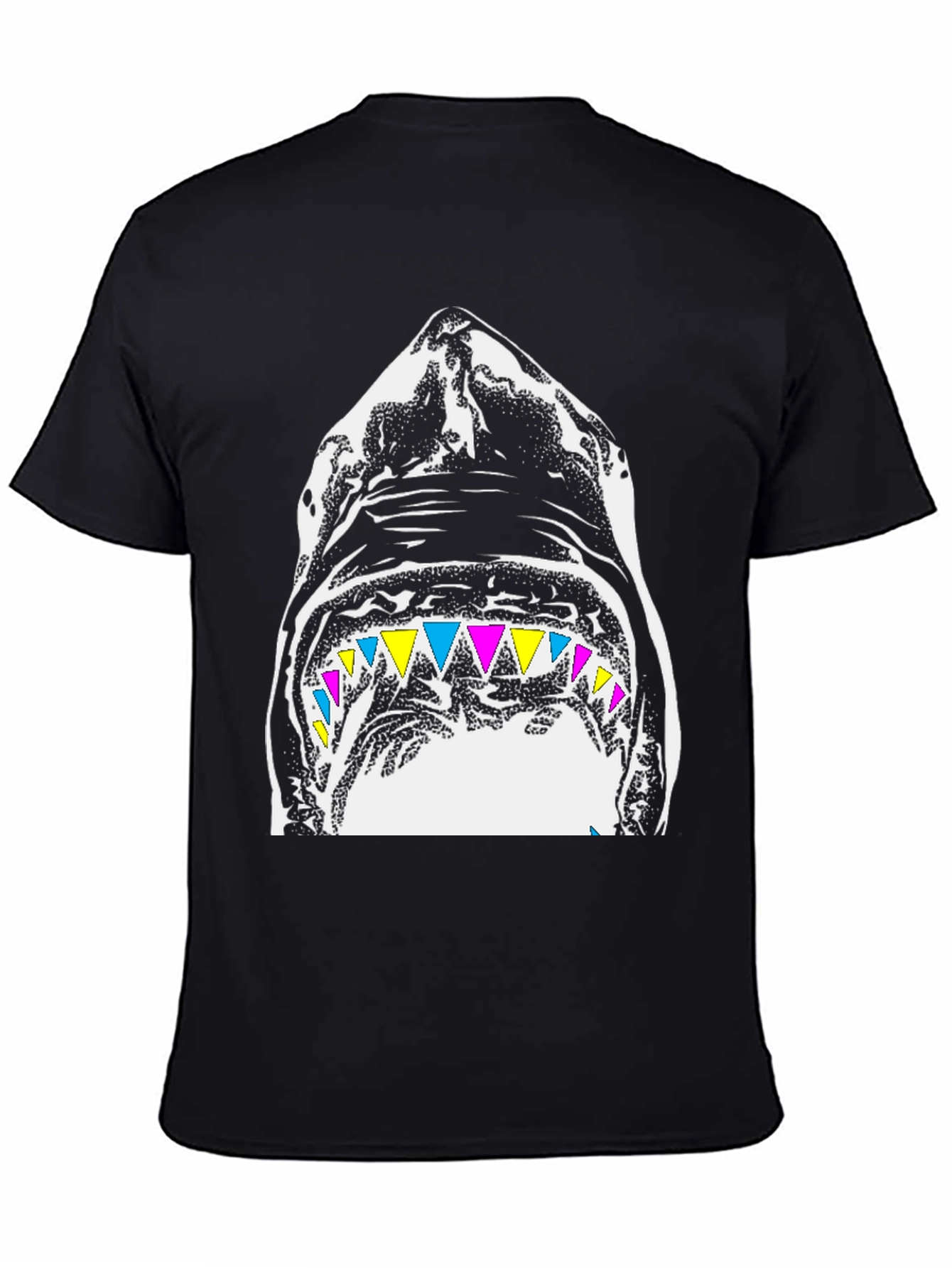 Black Shark Graphic Black T-Shirt view 4