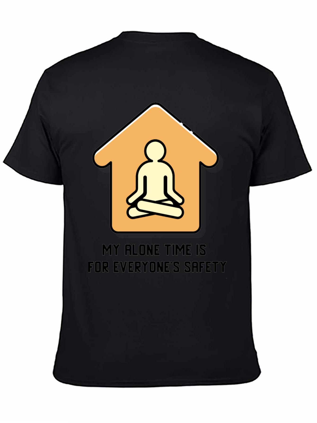 Black Alone Time Safety Graphic Tee view 4