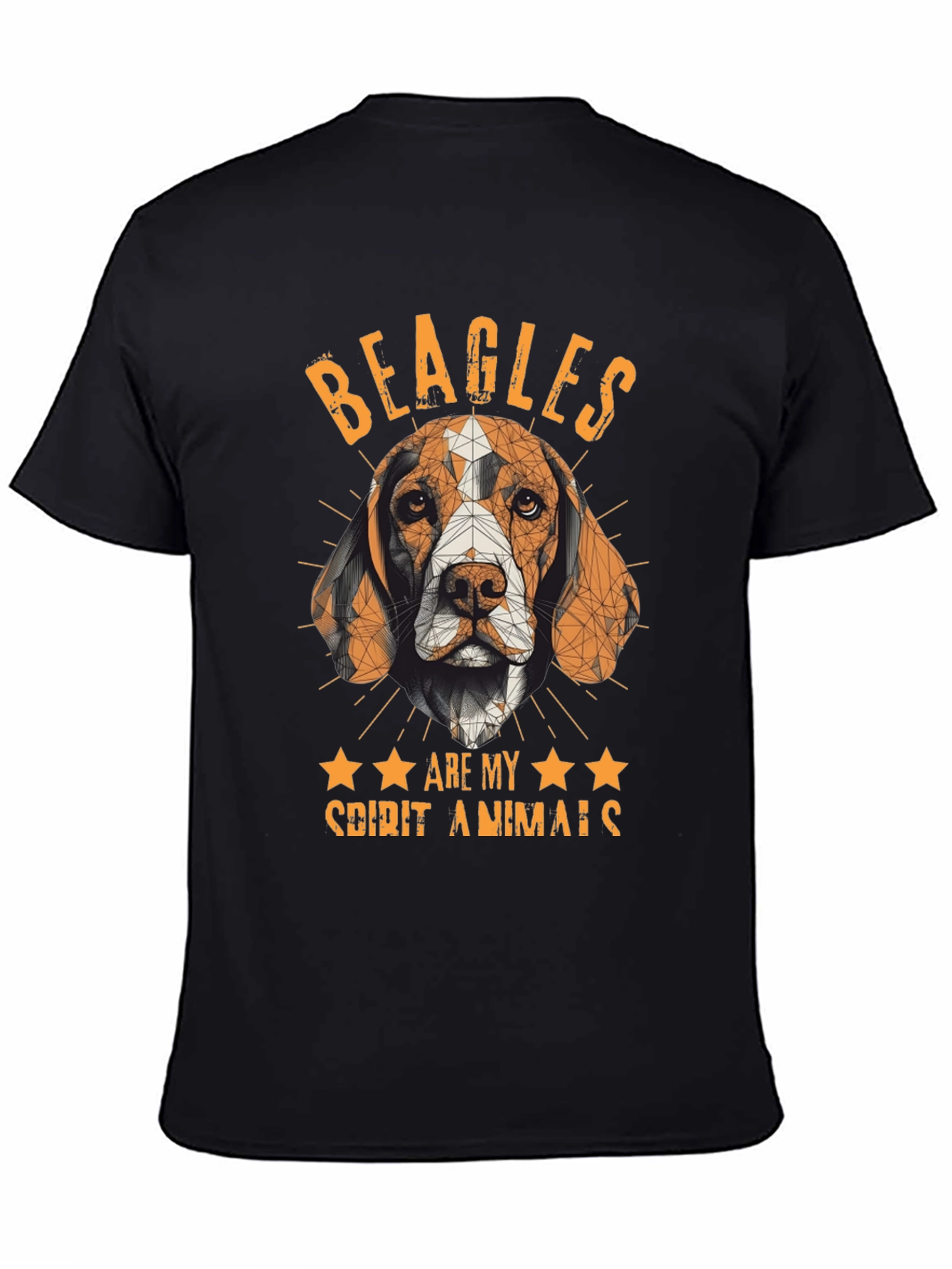 Black Beagle Spirit Animal Graphic T-Shirt view 4