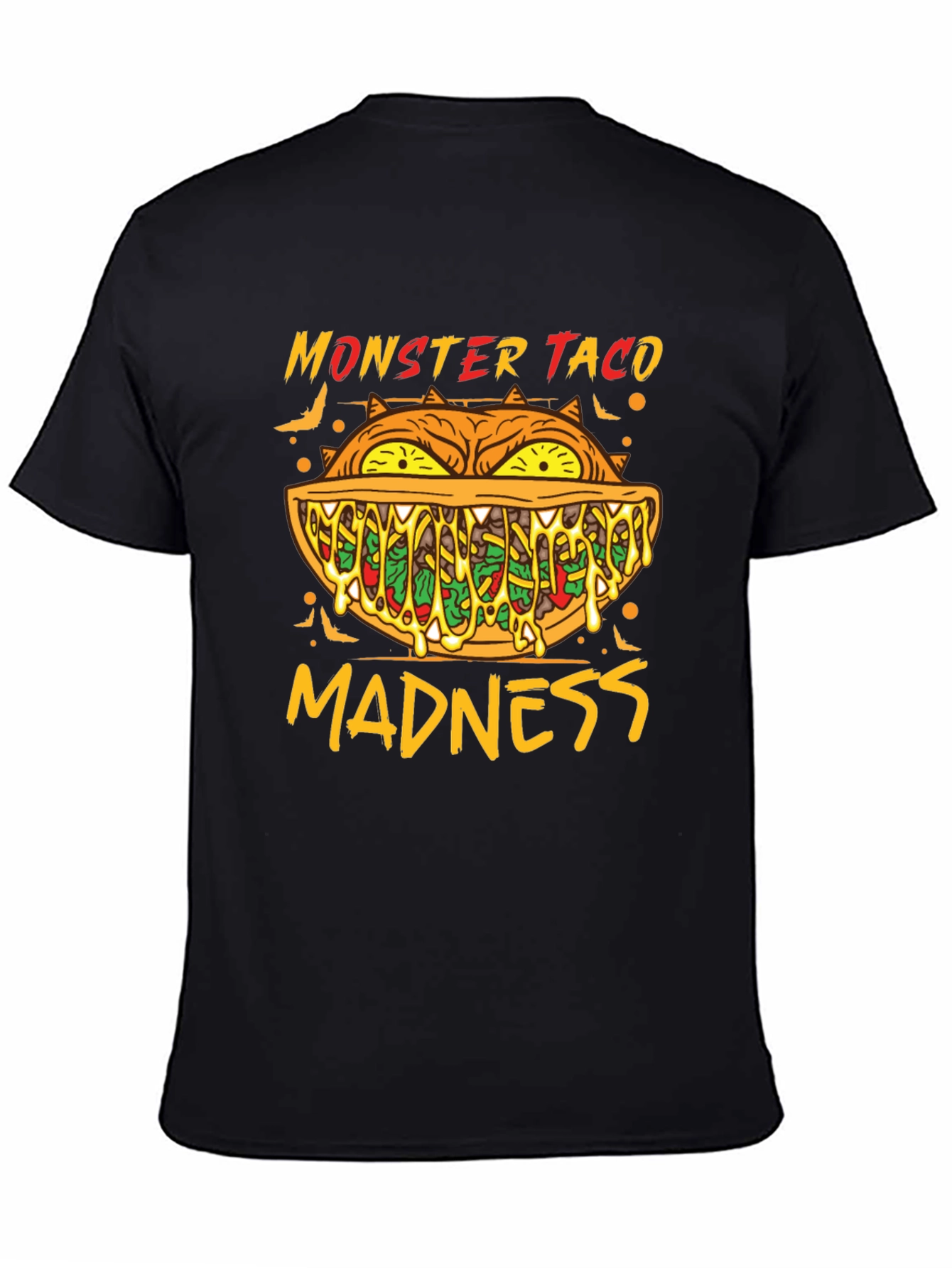 Black Monster Taco Madness Graphic Tee view 4