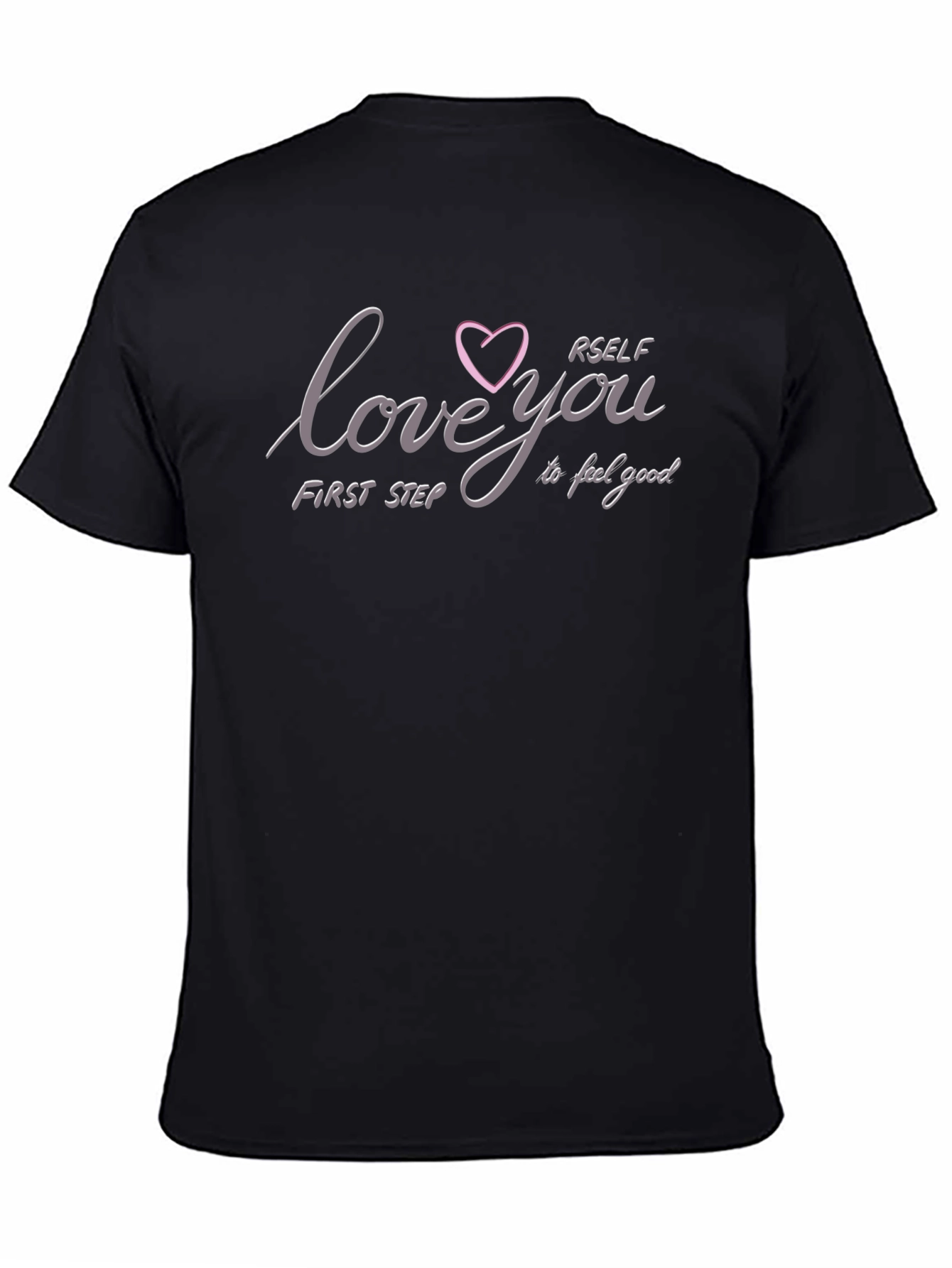 Black Love Yourself First Step T-Shirt view 4