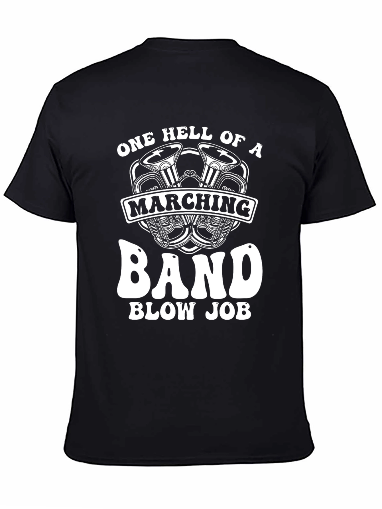 Black One Hell of a Marching Band T-Shirt view 4