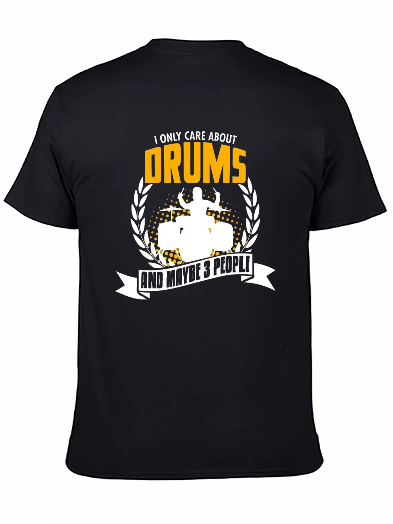 Black Drum Lover T-Shirt - Music Gift view 4