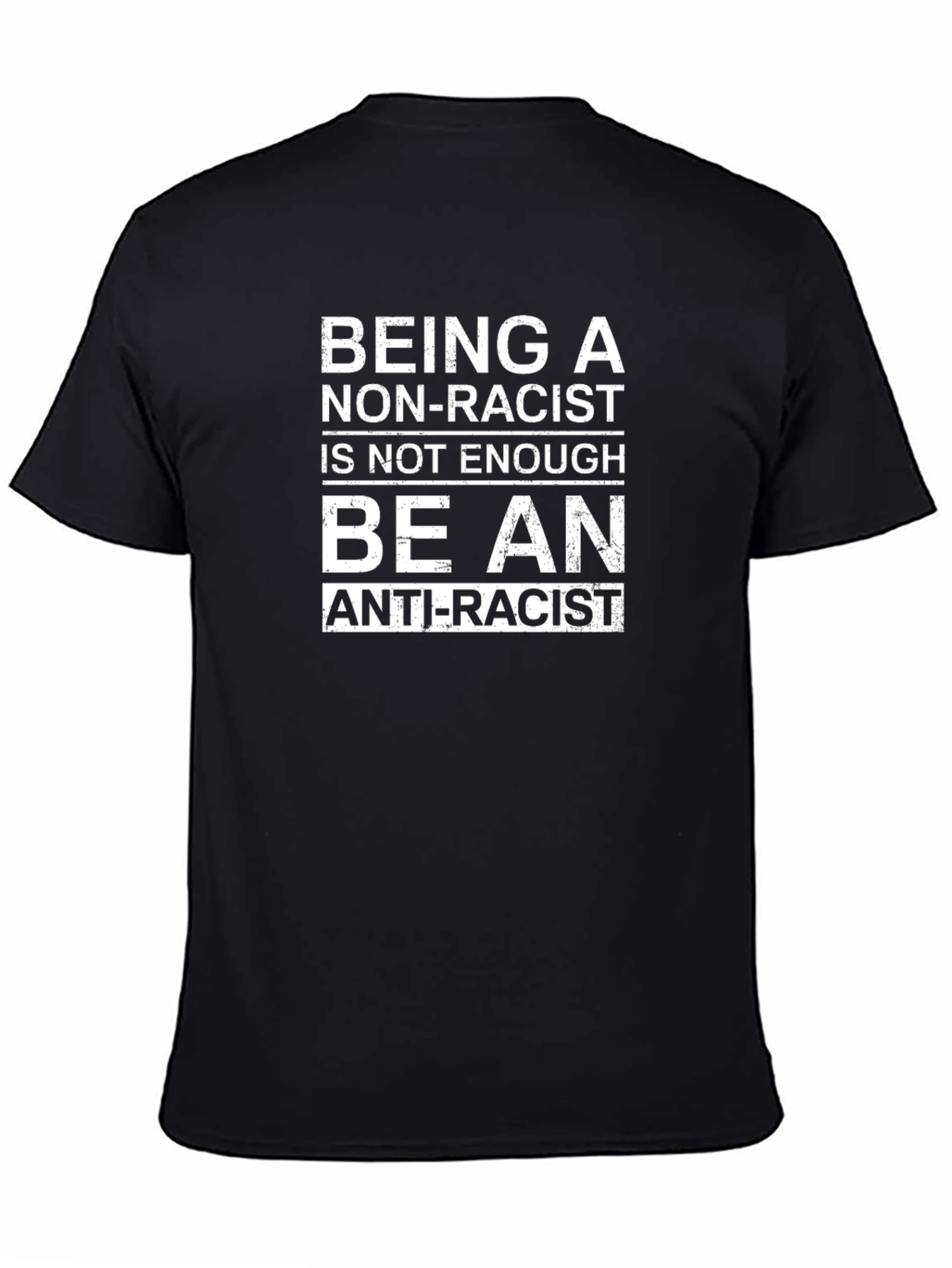 Black Be An Anti-Racist Graphic T-Shirt view 4