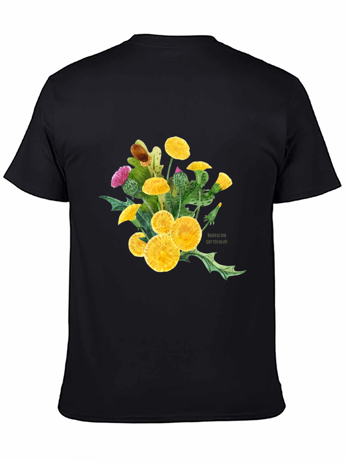 Black Floral Graphic T-Shirt - Stylish Menswear view 4