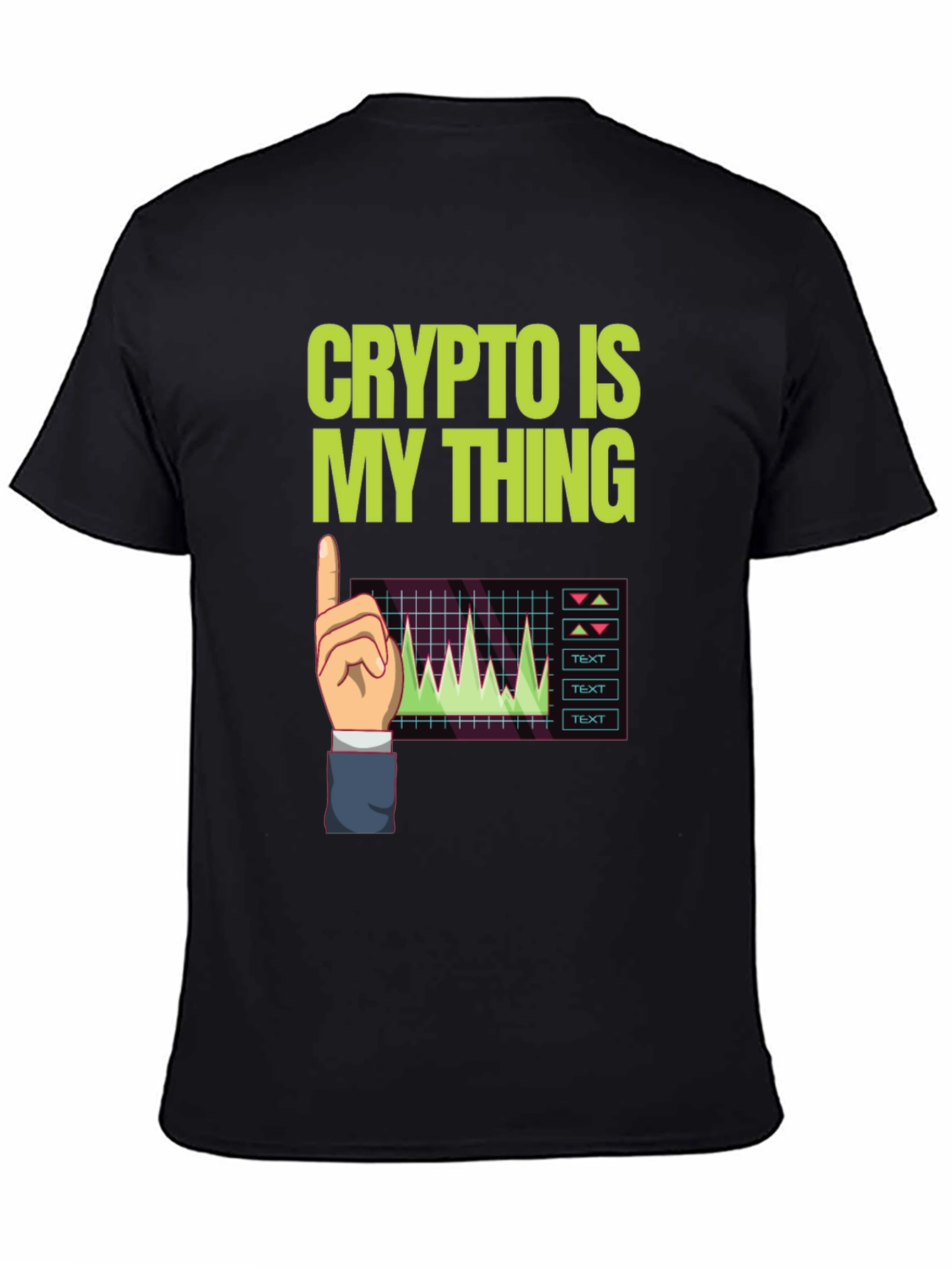 Black Crypto Is My Thing Graphic T-Shirt view 4