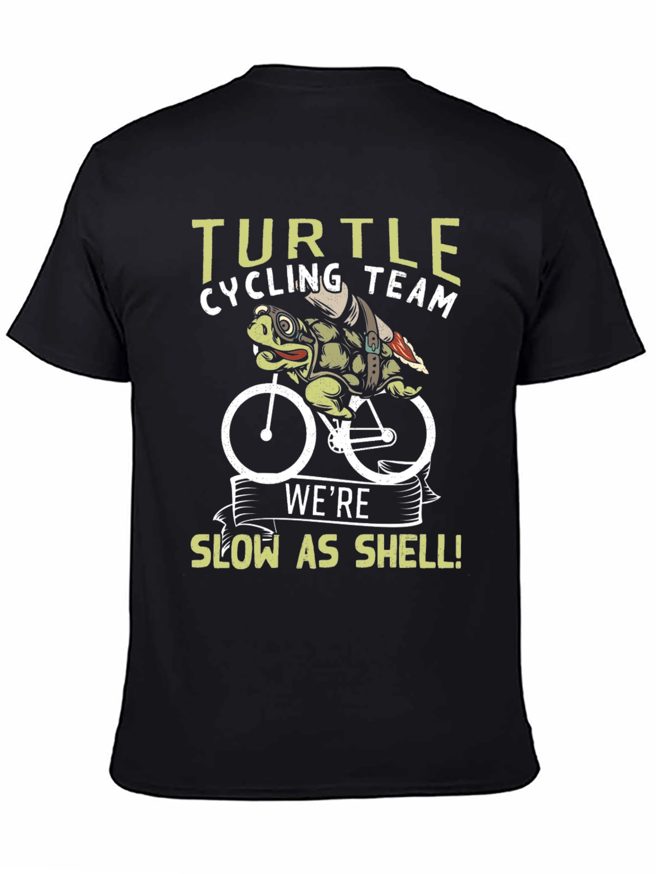 Black Turtle Cycling Team T-Shirt - Slow As Shell! view 4